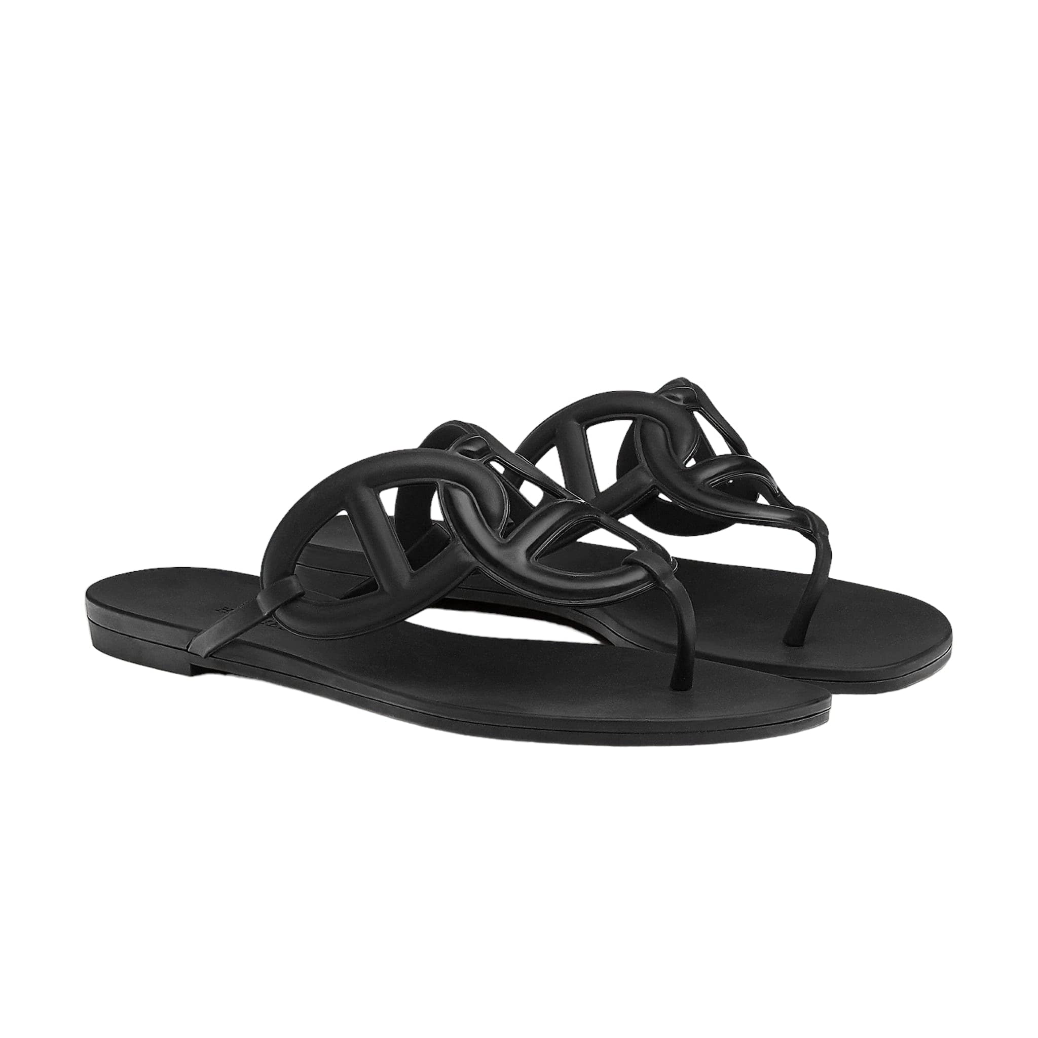 Hermès Hermes Egerie Black Jelly Sandals EU36 SKC1066