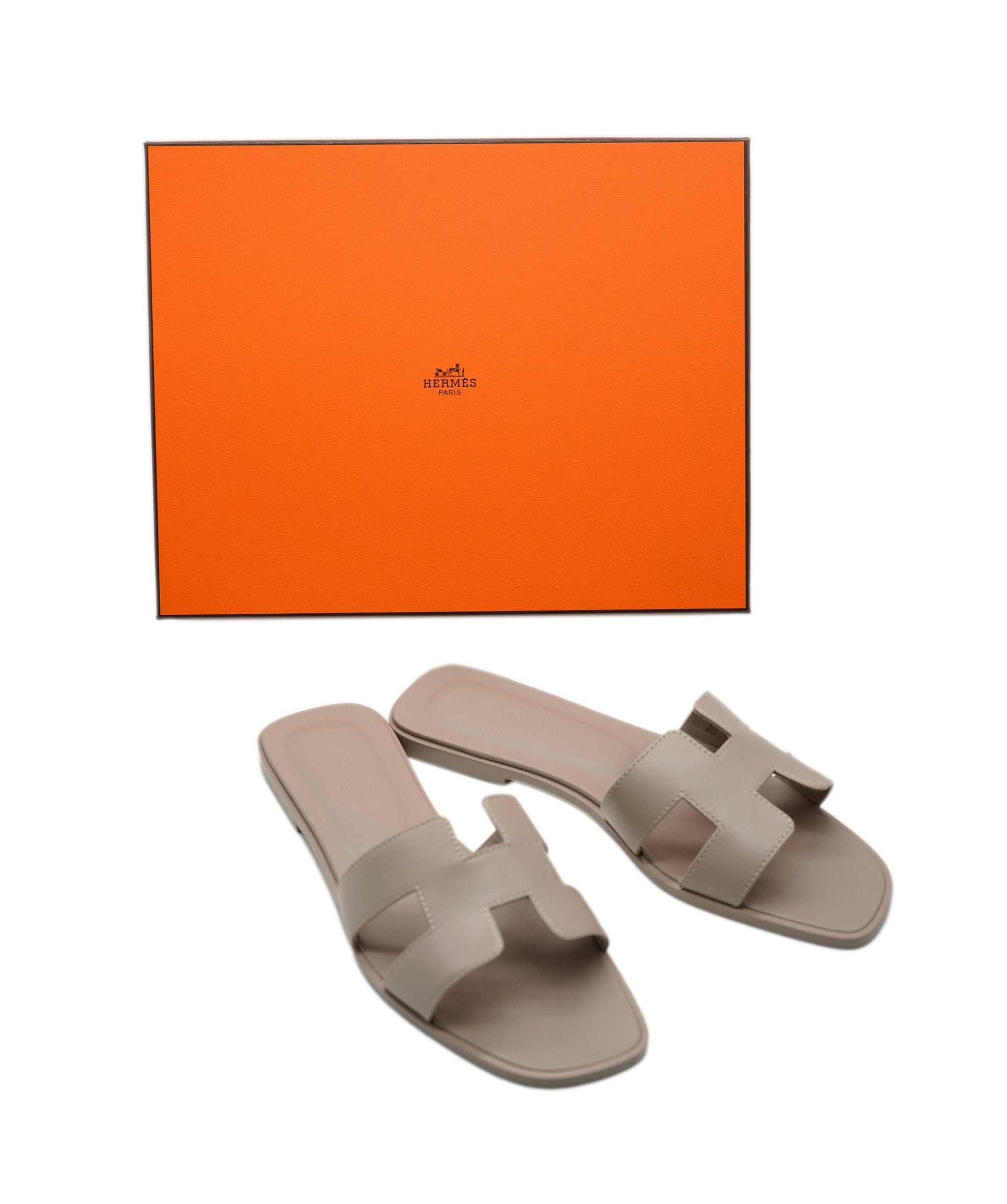 Hermès Hermes Oran Beige Mastic Boxcalf 38 SKC1578