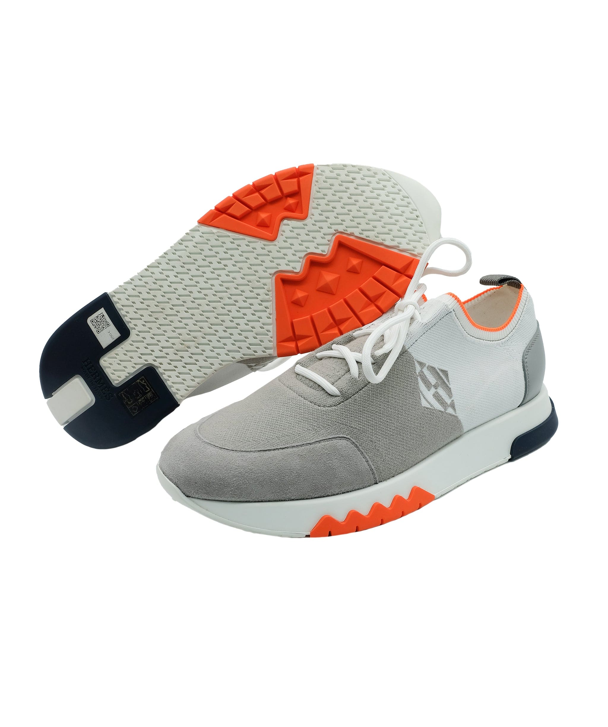 Hermès Hermes White Sneakers Grey/Orange 42 RJC2471