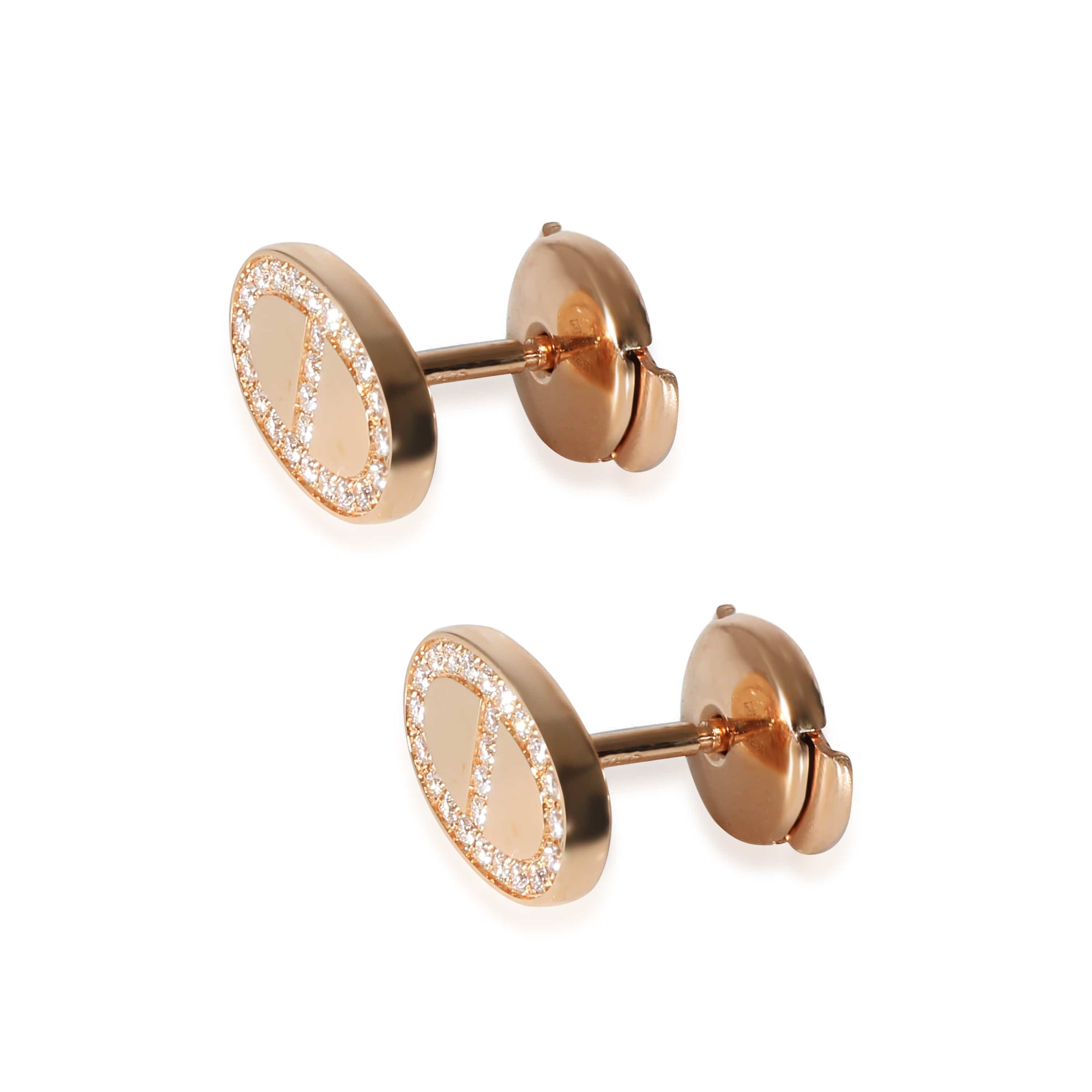 Hermès Hermès Chaine d'ancre Earrings in 18k Rose Gold 0.18 CTW