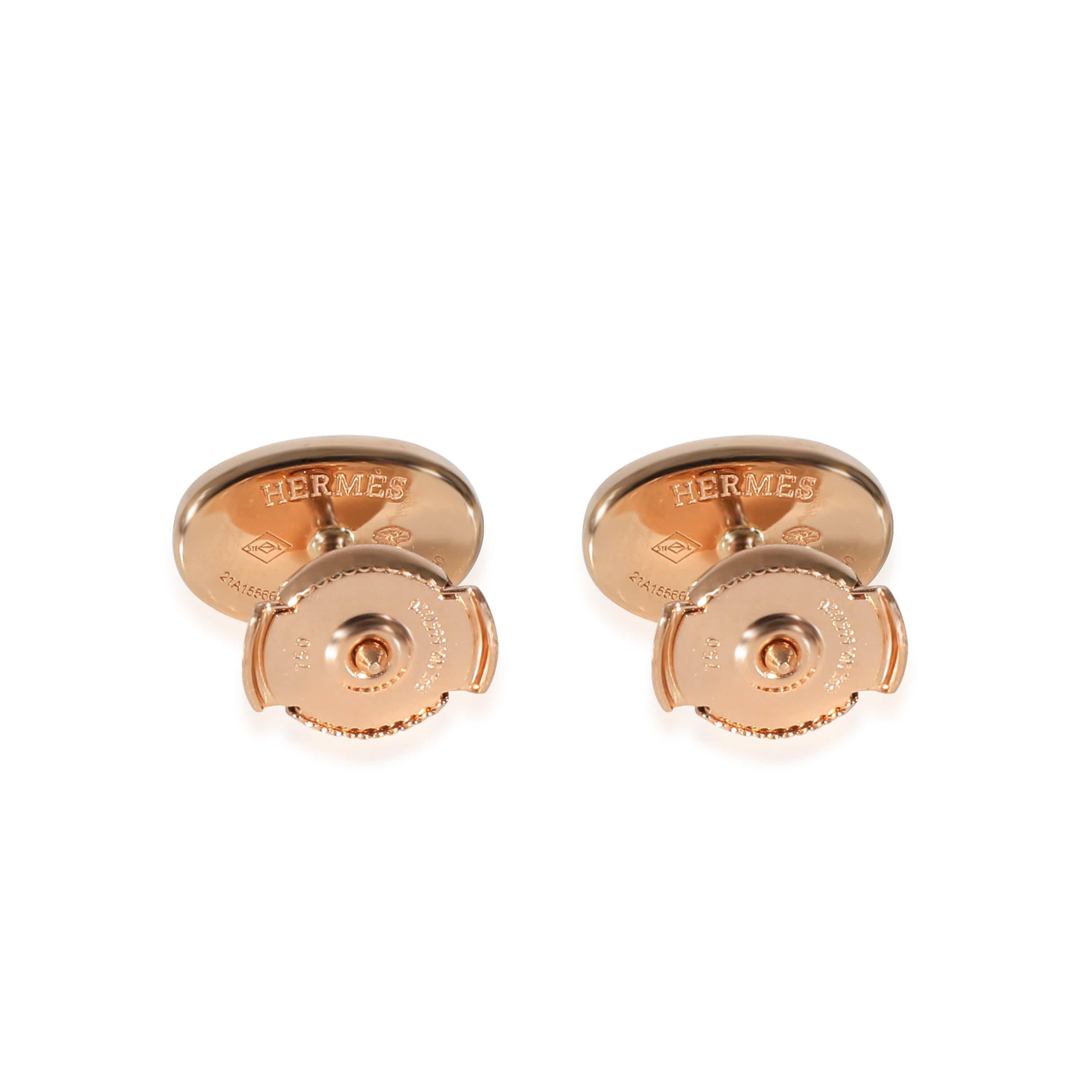 Hermès Hermès Chaine d'ancre Earrings in 18k Rose Gold 0.18 CTW