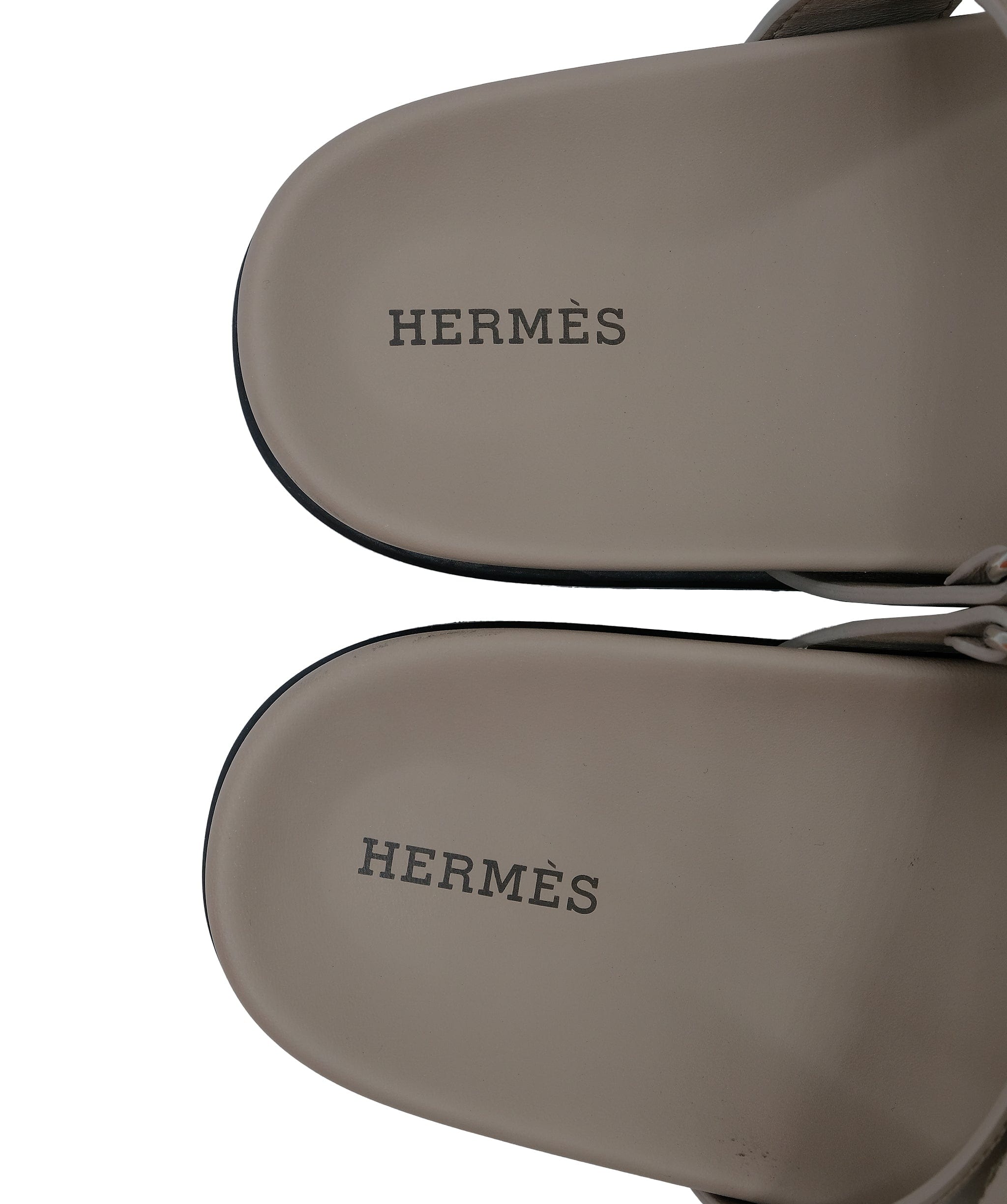 Hermès Hermes Chypre Beige Mastic size 37.5 RJC3131