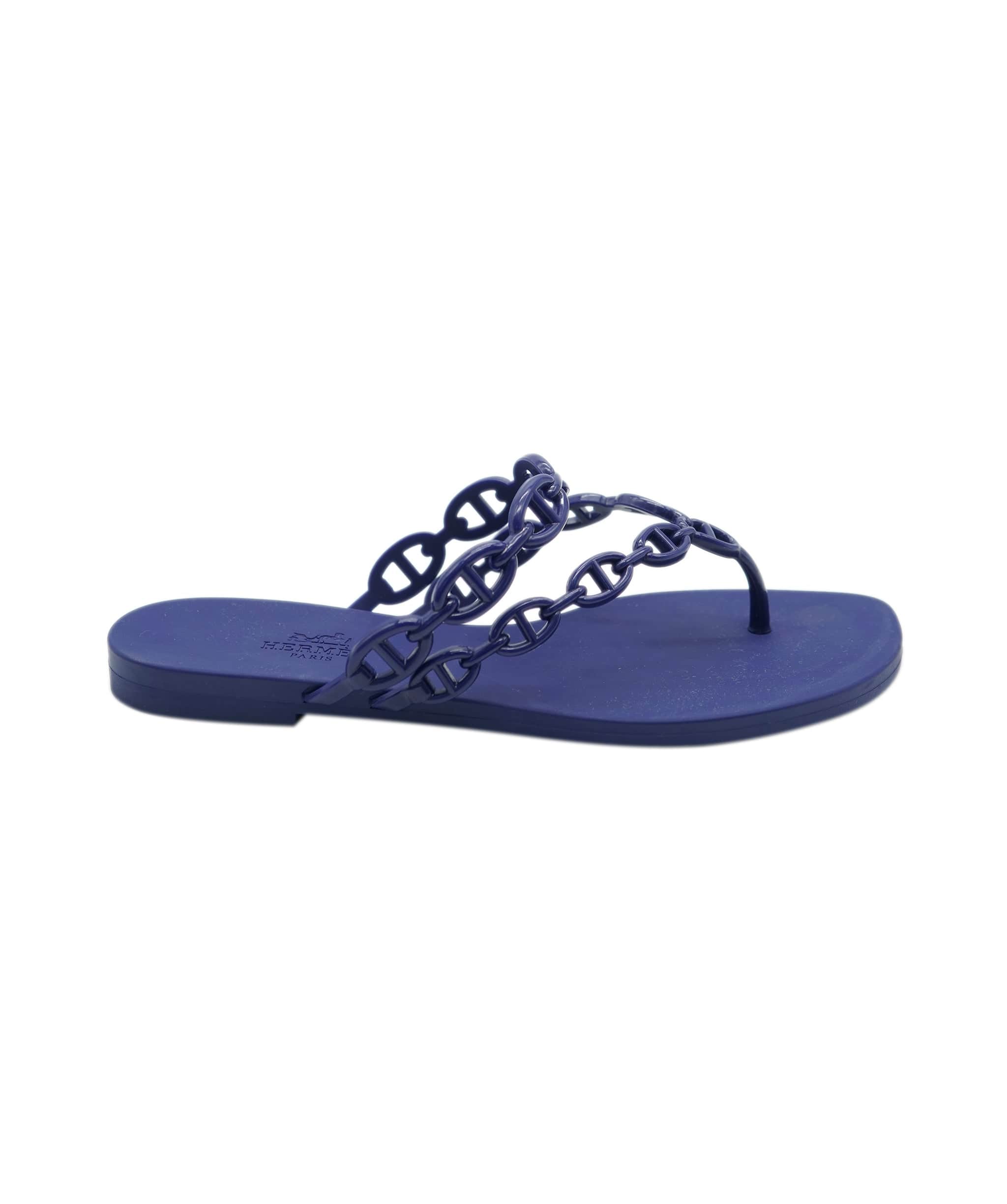 Hermès Hermes island sandals size deep blue size 35 - AJC0639