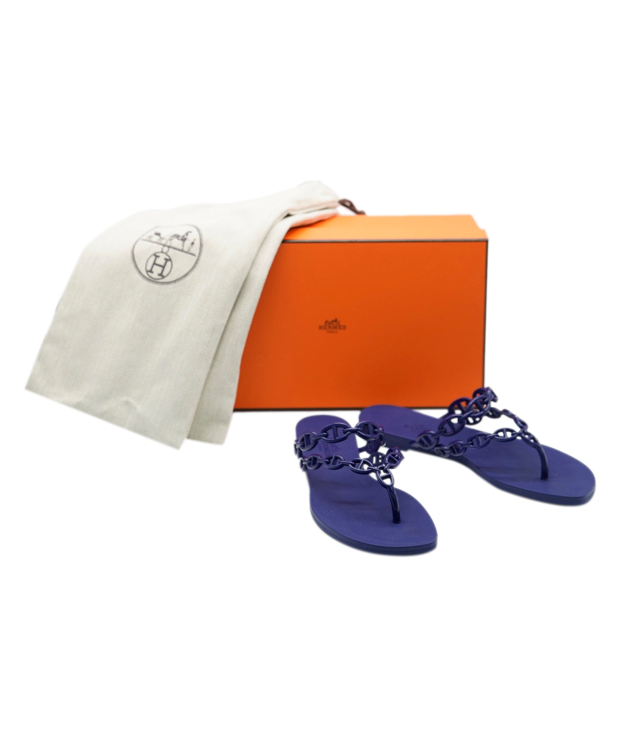 Hermès Hermes island sandals size deep blue size 35 - AJC0639