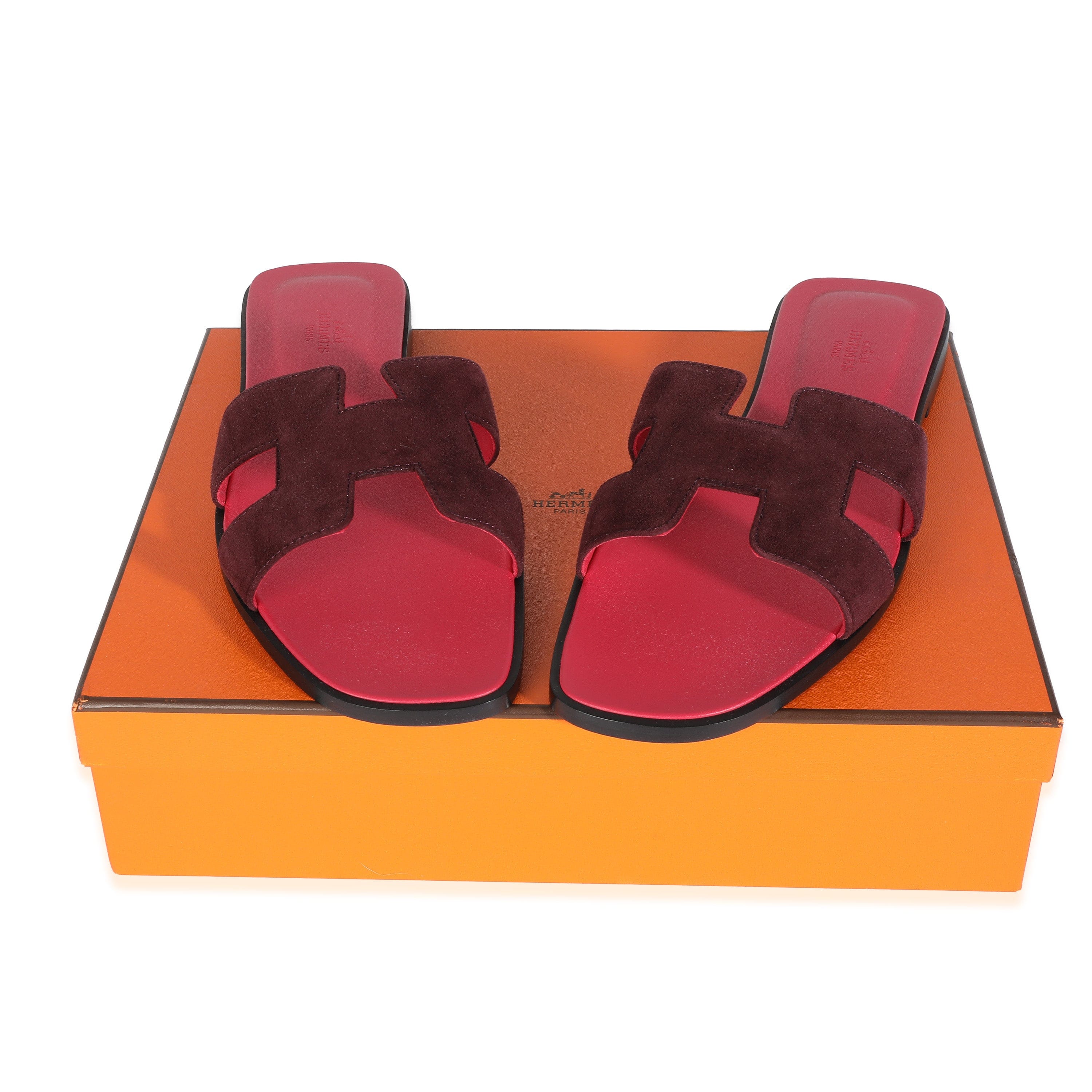 Hermès Hermes Suede Goatskin Oran Sandals Size 41 ULC1047