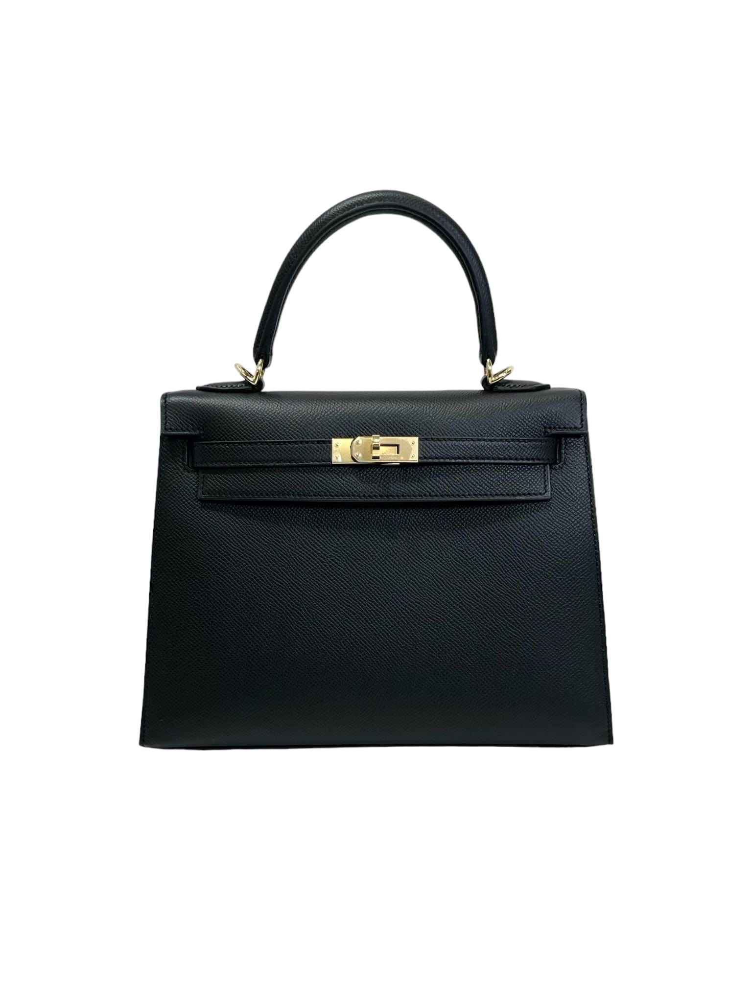 Hermes Hermes Black Kelly 25 Sellier Epsom with GHW