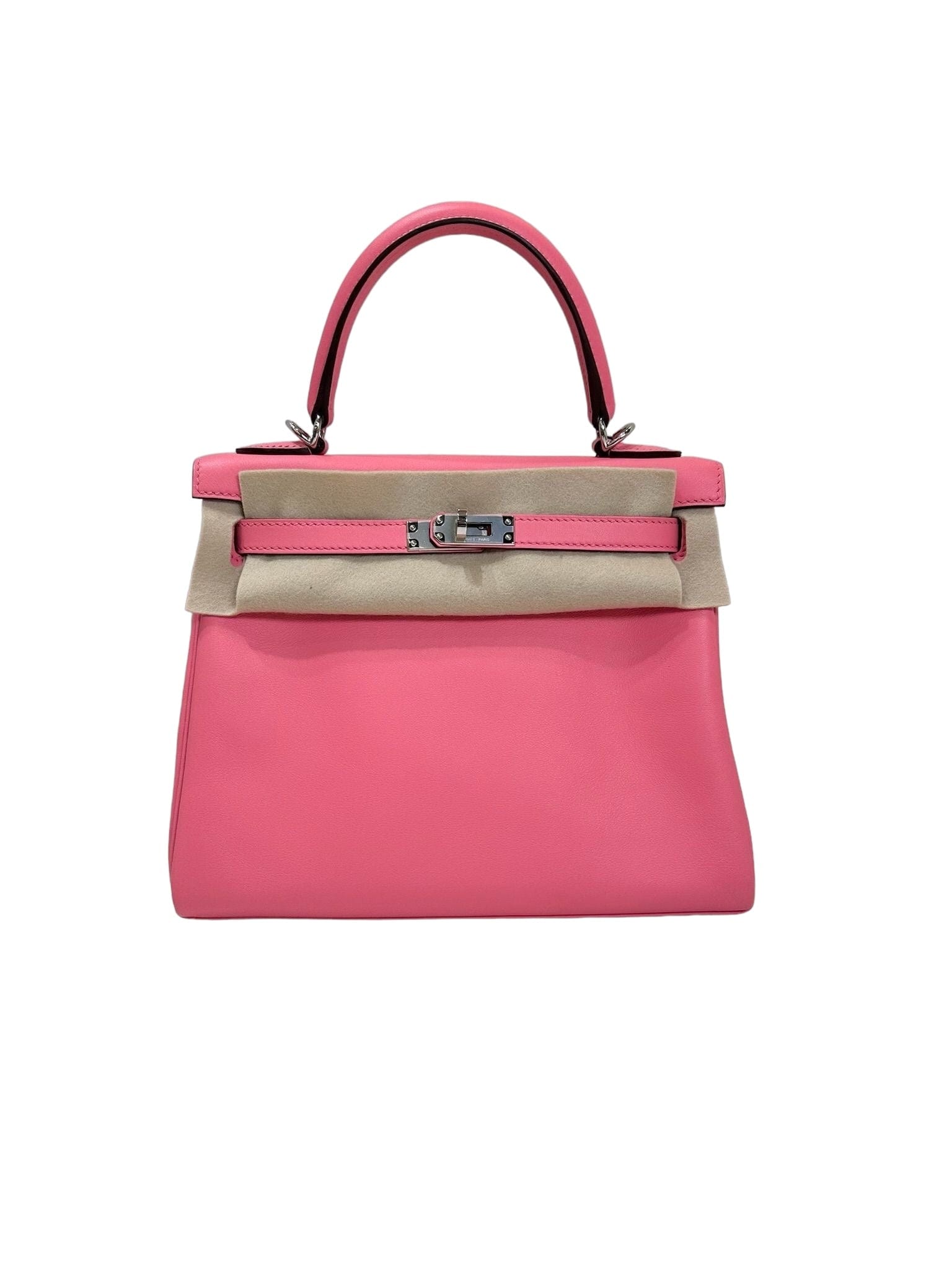 Hermes Hermes Kelly 25 in Rose Azalee Swift with PHW