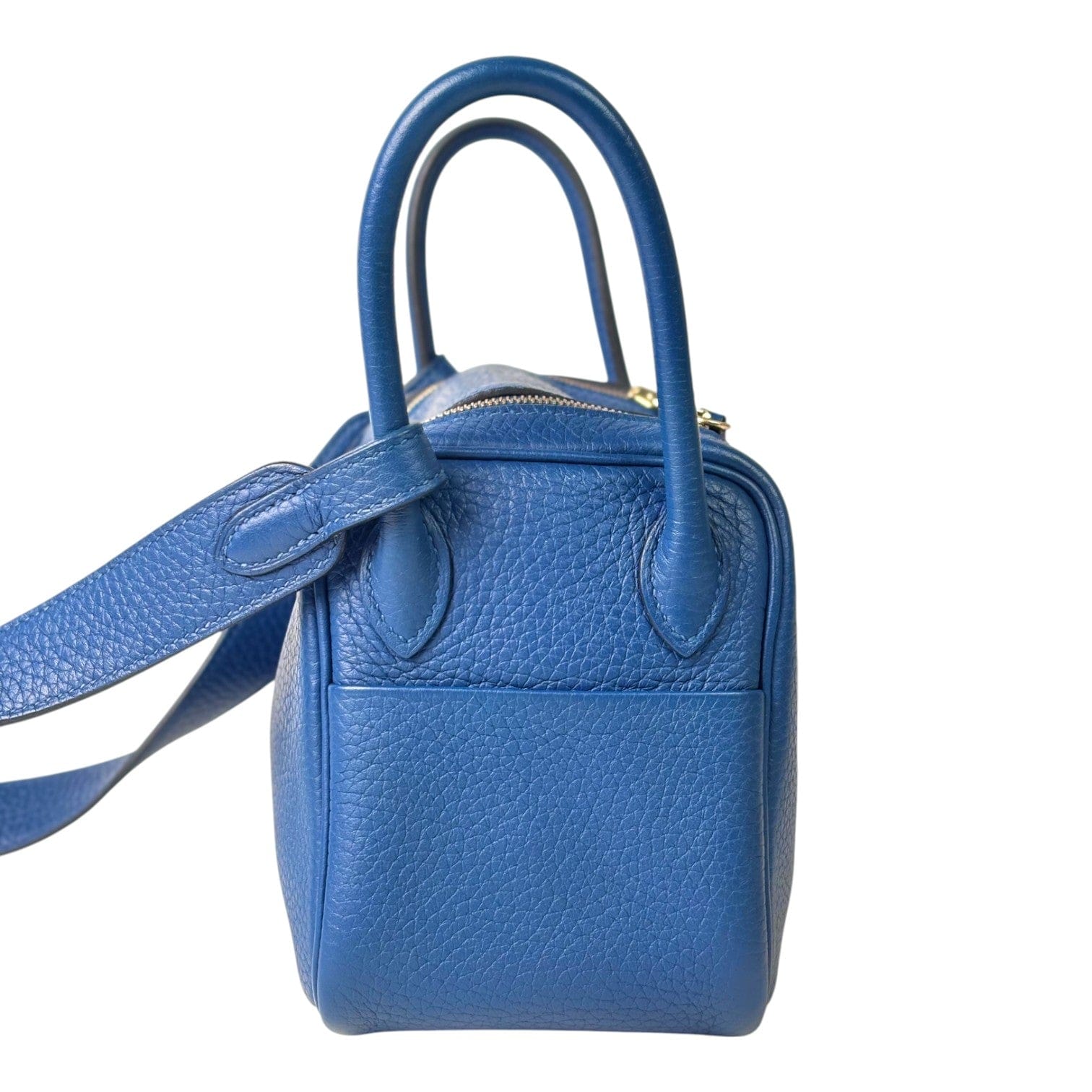 Hermes Hermes Lindy Mini Blue Bag in Clemence