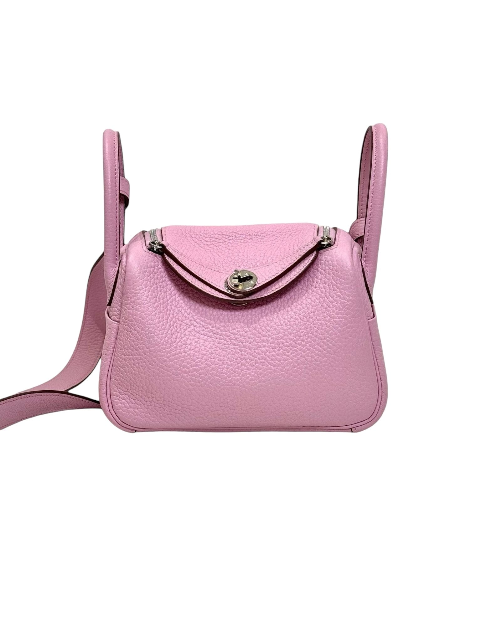 Hermes Hermes Mini Lindy in Mauve Sylvester Clemence with PHW