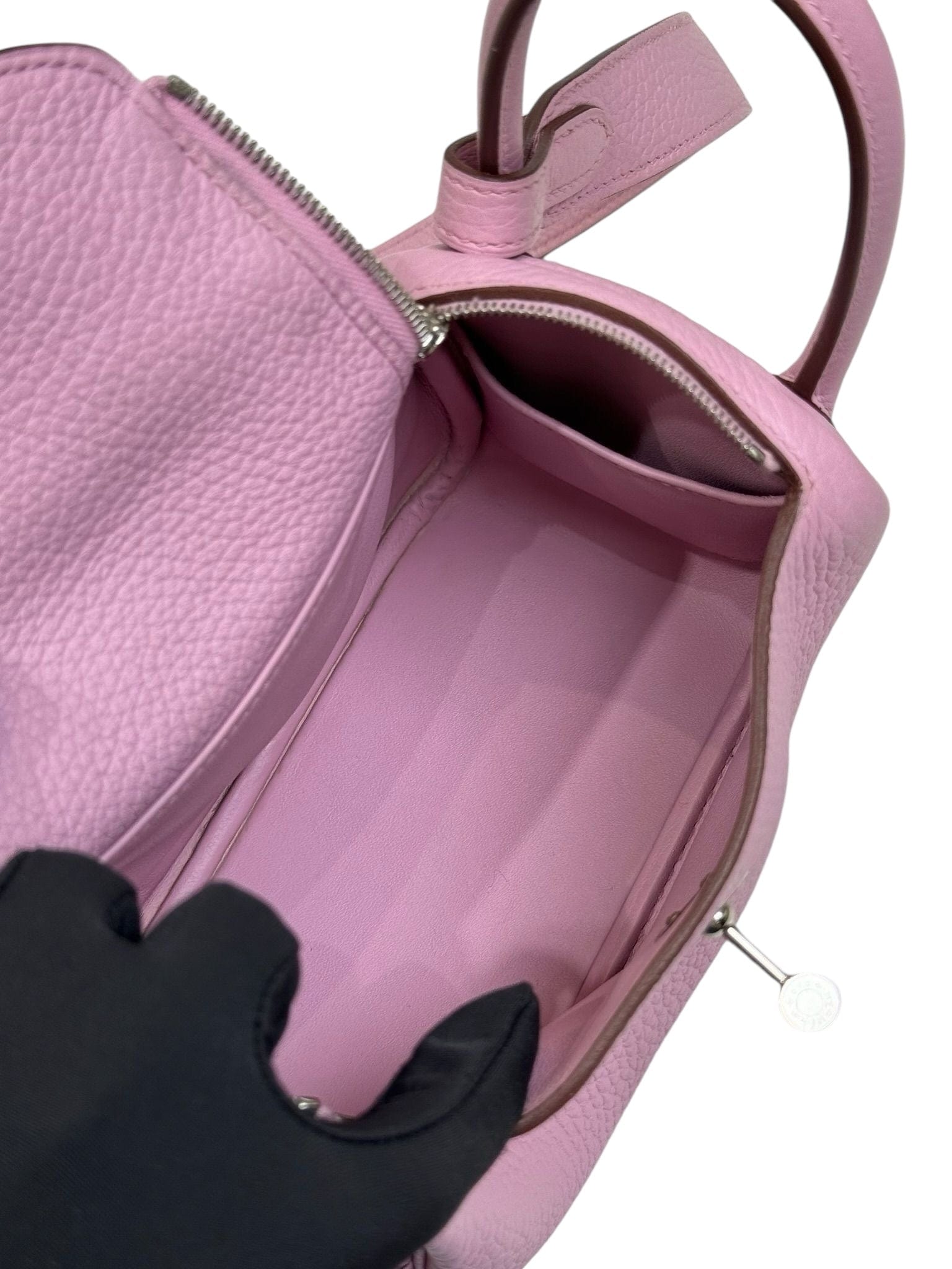 Hermes Hermes Mini Lindy in Mauve Sylvester Clemence with PHW