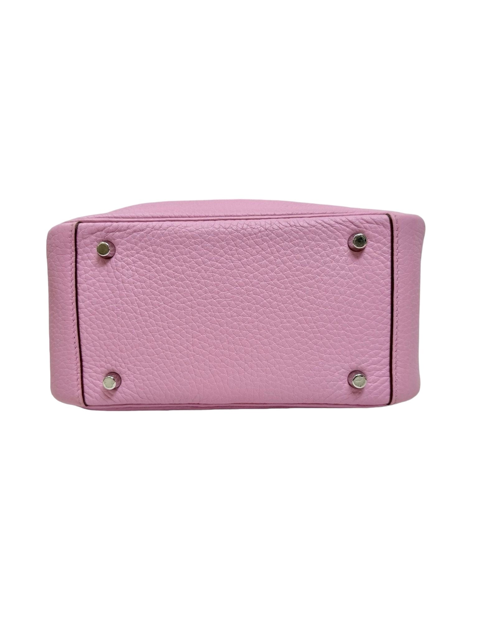 Hermes Hermes Mini Lindy in Mauve Sylvester Clemence with PHW