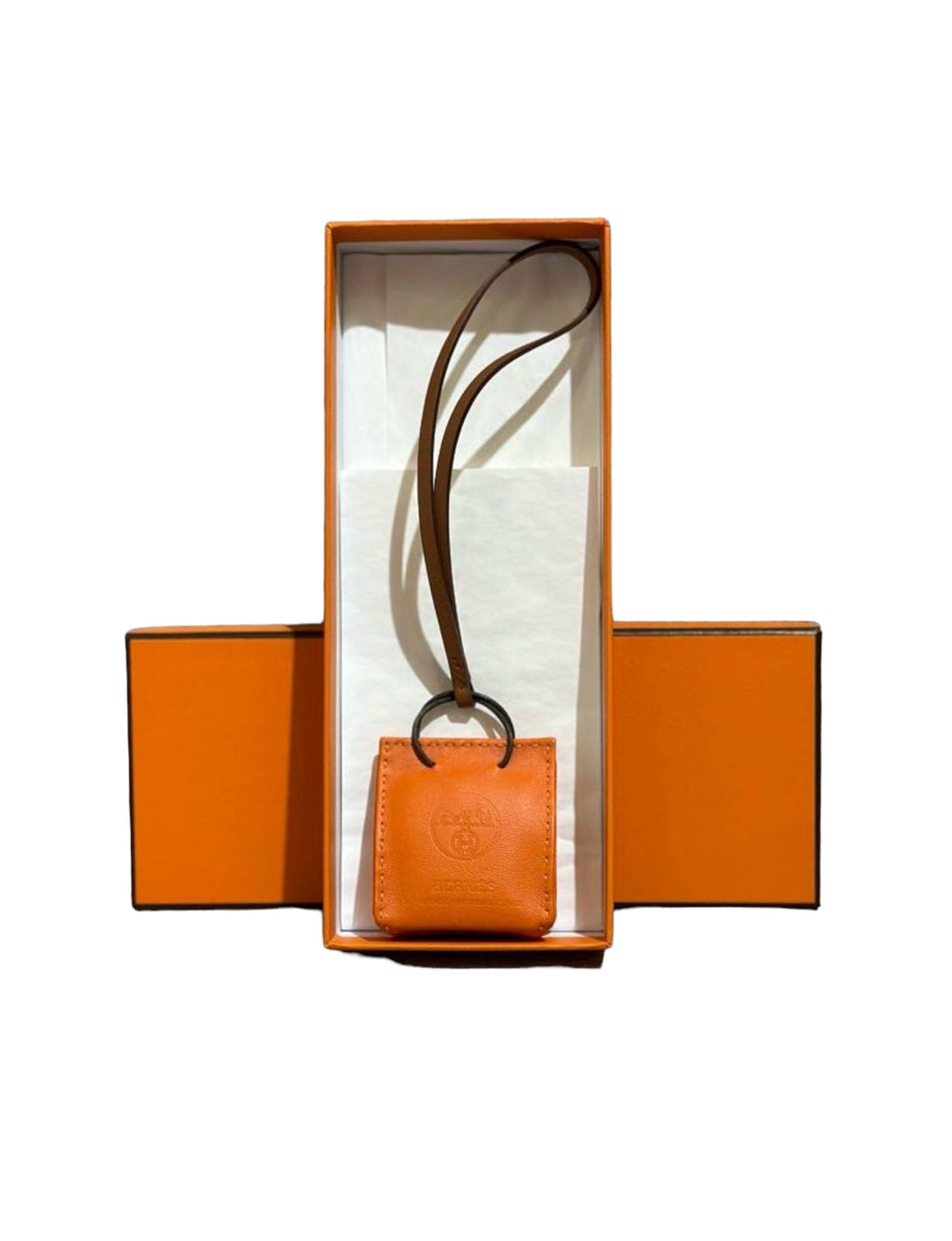 Hermes Hermes Orange Bag Lucky Bag Charm