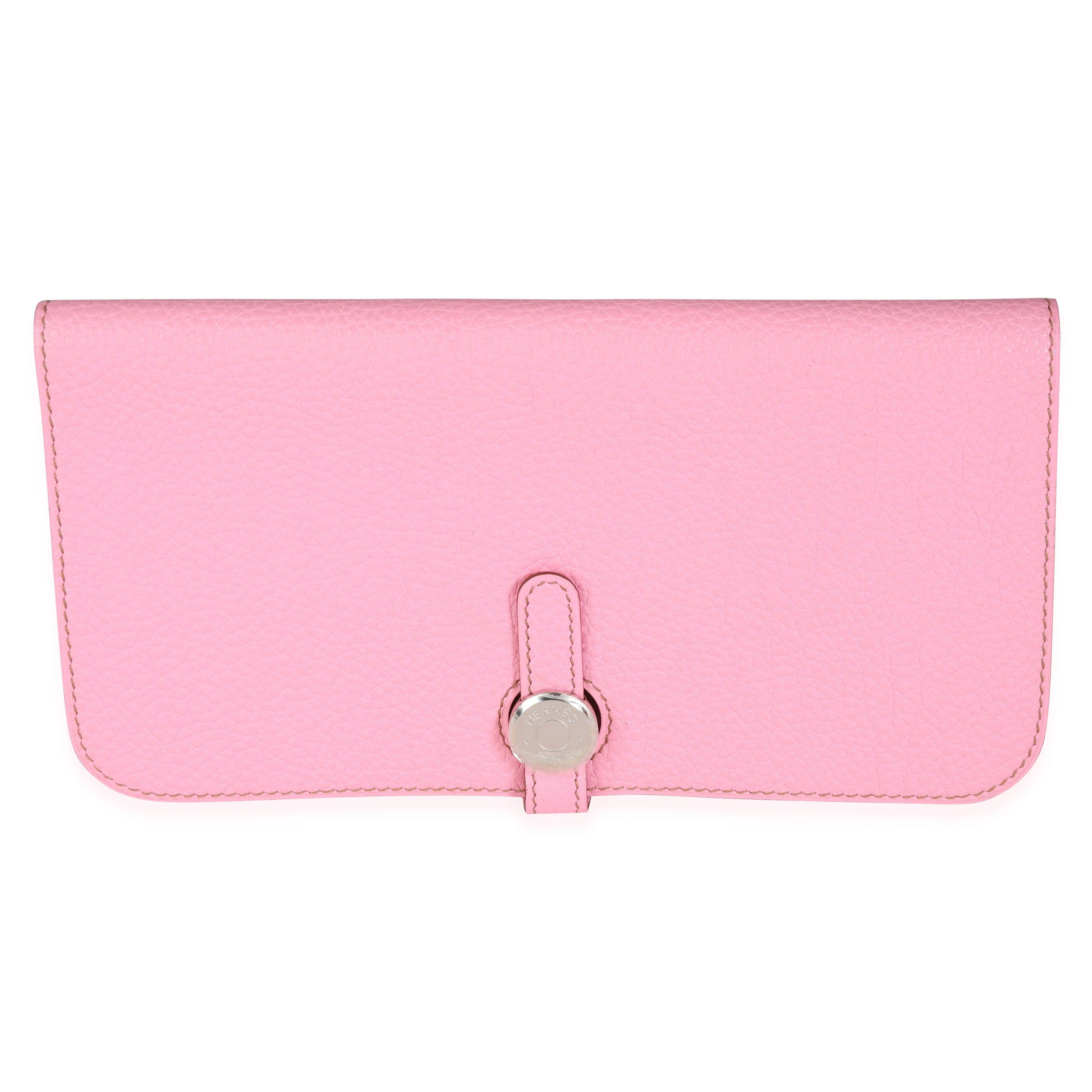 Hermès Hermès 5P Pink Togo Dogon Recto Verso Wallet PHW