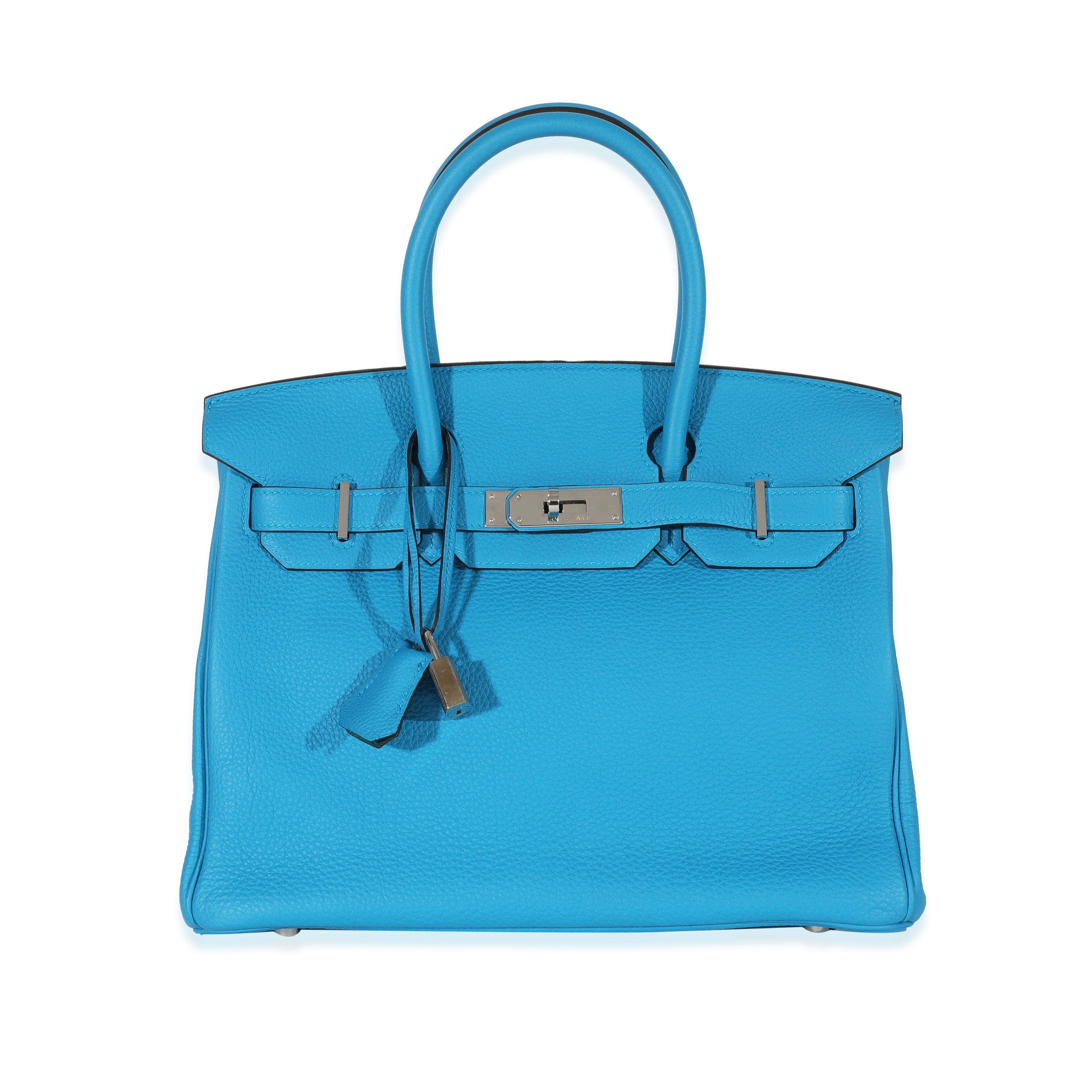 Hermès Hermes Bleu Zanzibar Malachite Togo Verso Birkin 30 PHW