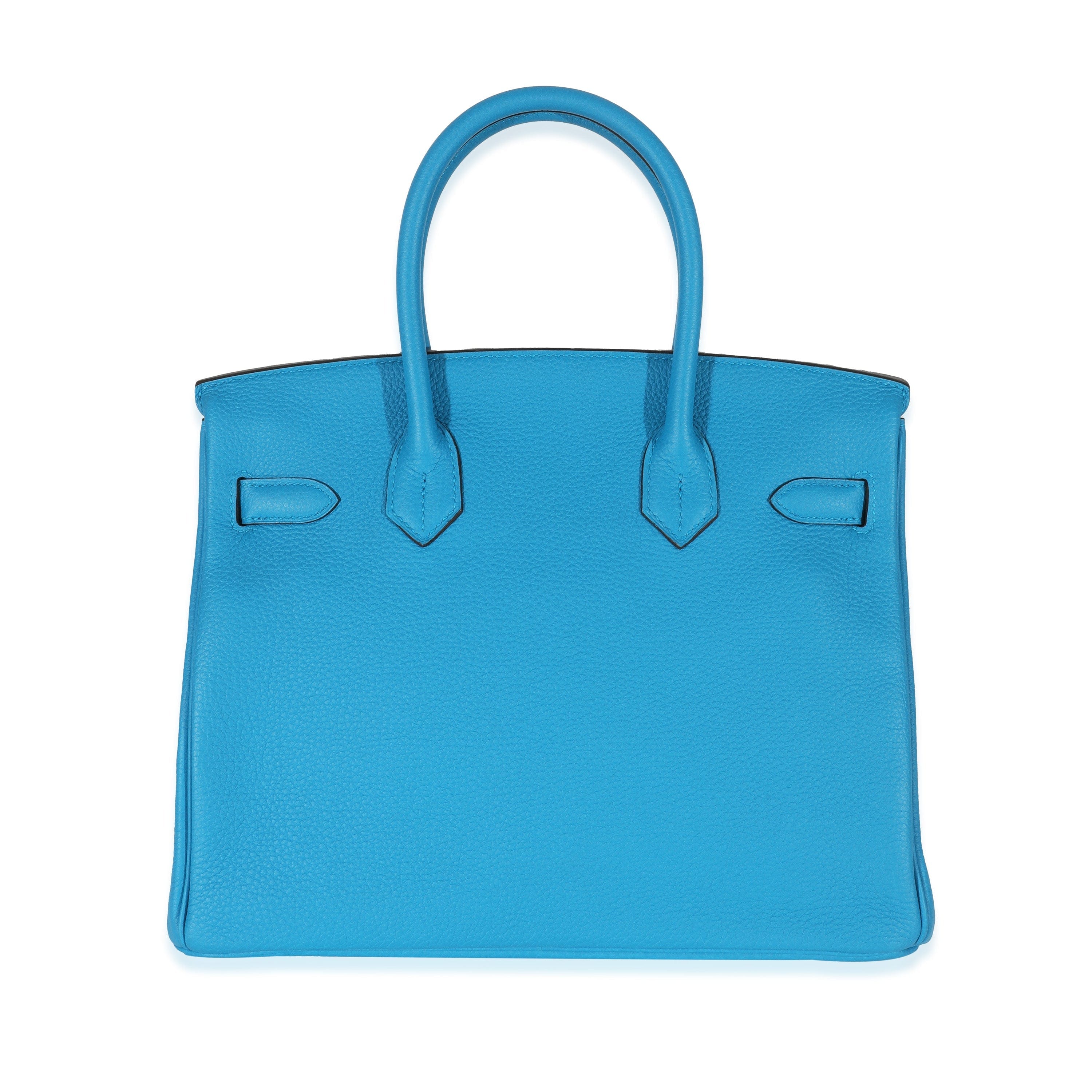 Hermès Hermes Bleu Zanzibar Malachite Togo Verso Birkin 30 PHW