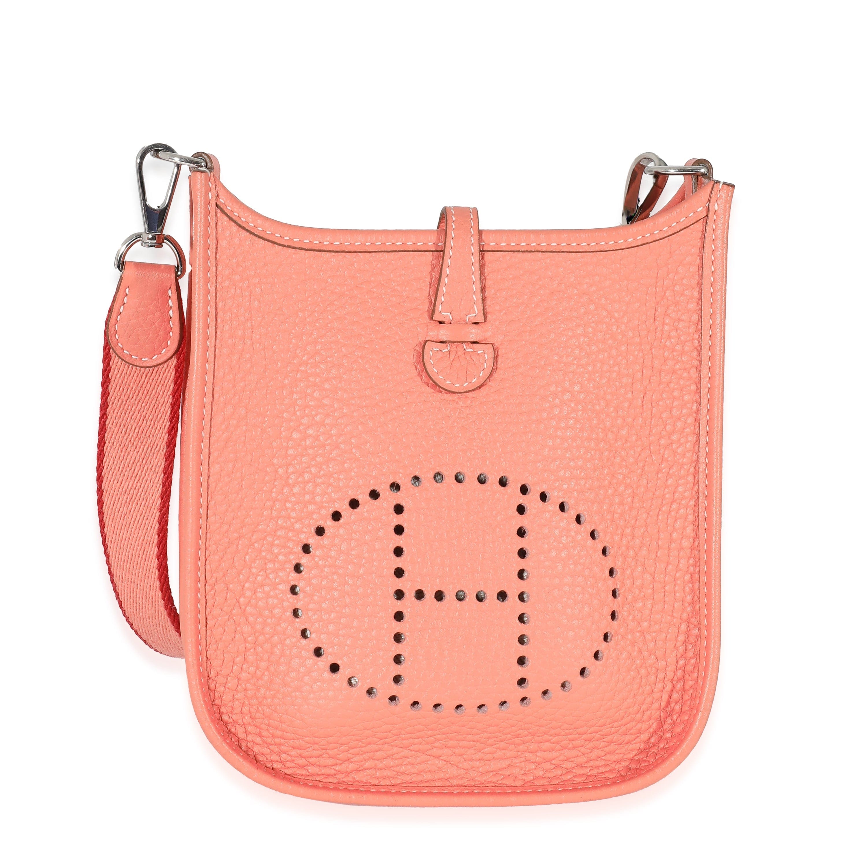 Hermès Hermès Clemence Flamingo Coral Mini Evelyne TPM 16