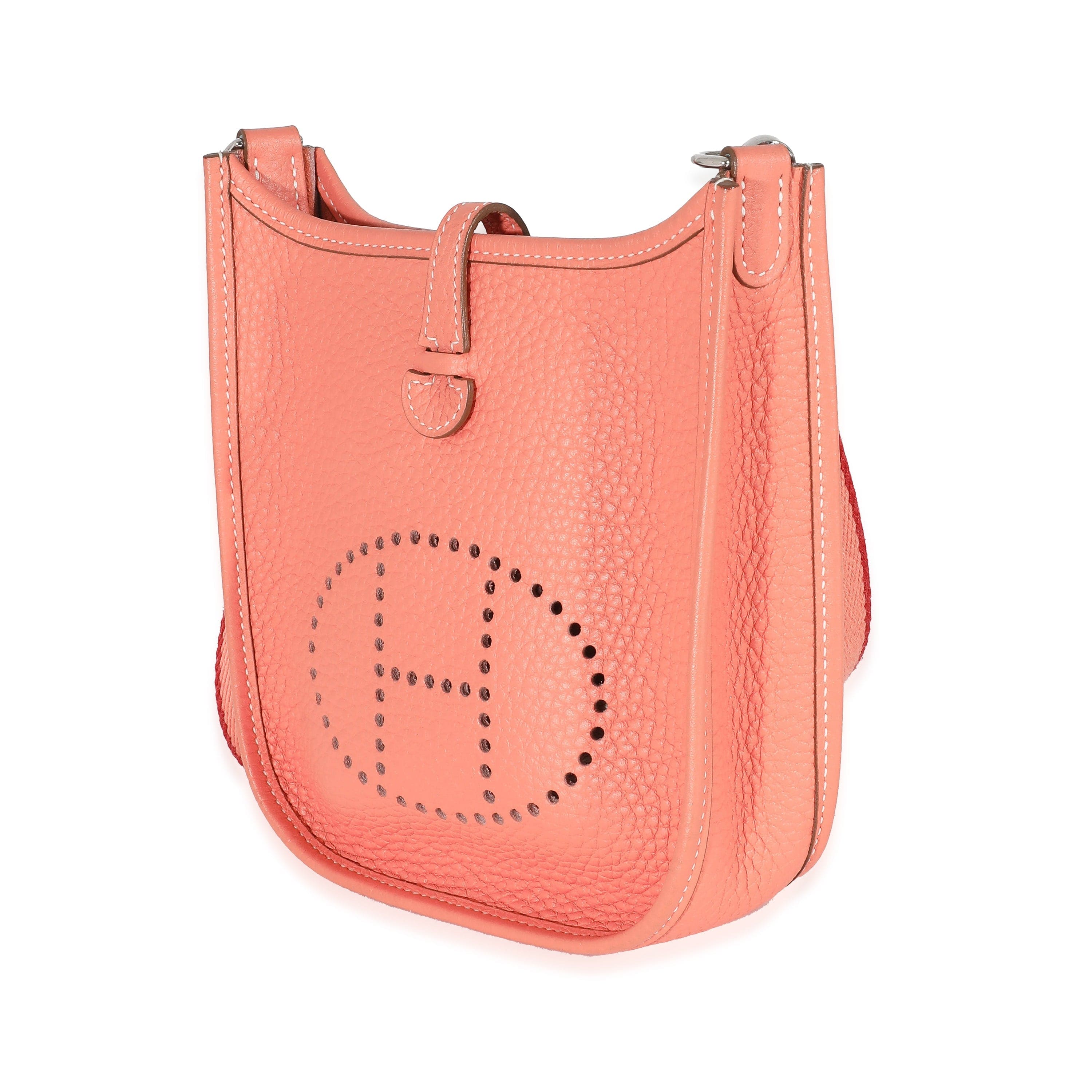 Hermès Hermès Clemence Flamingo Coral Mini Evelyne TPM 16