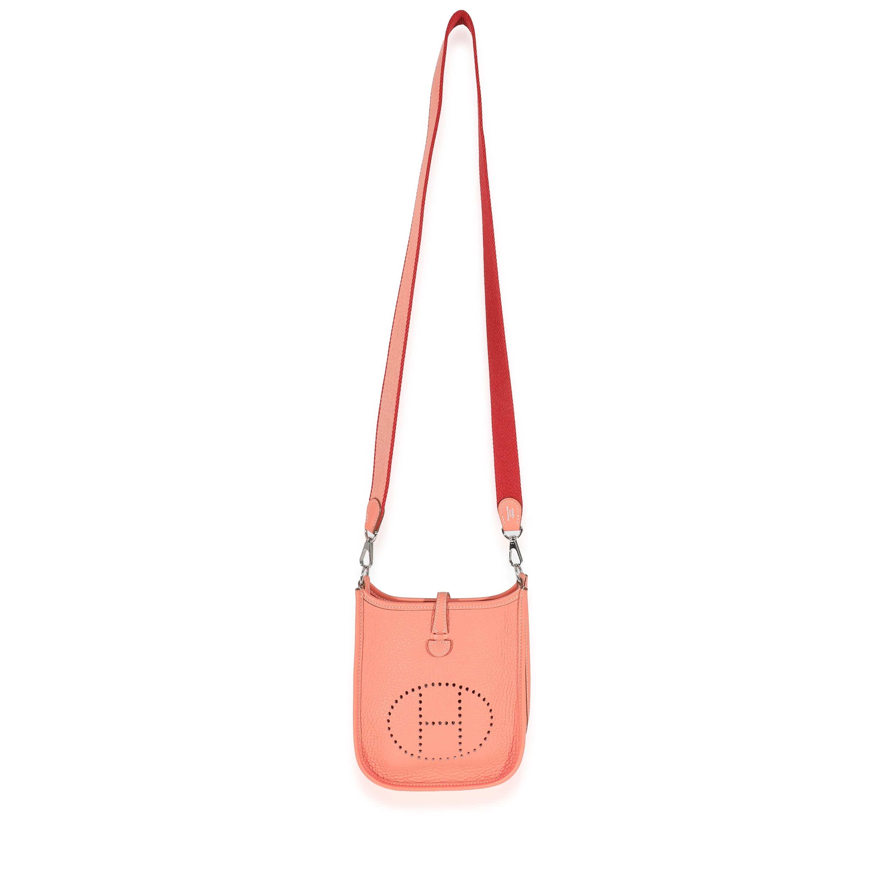 Hermès Hermès Clemence Flamingo Coral Mini Evelyne TPM 16