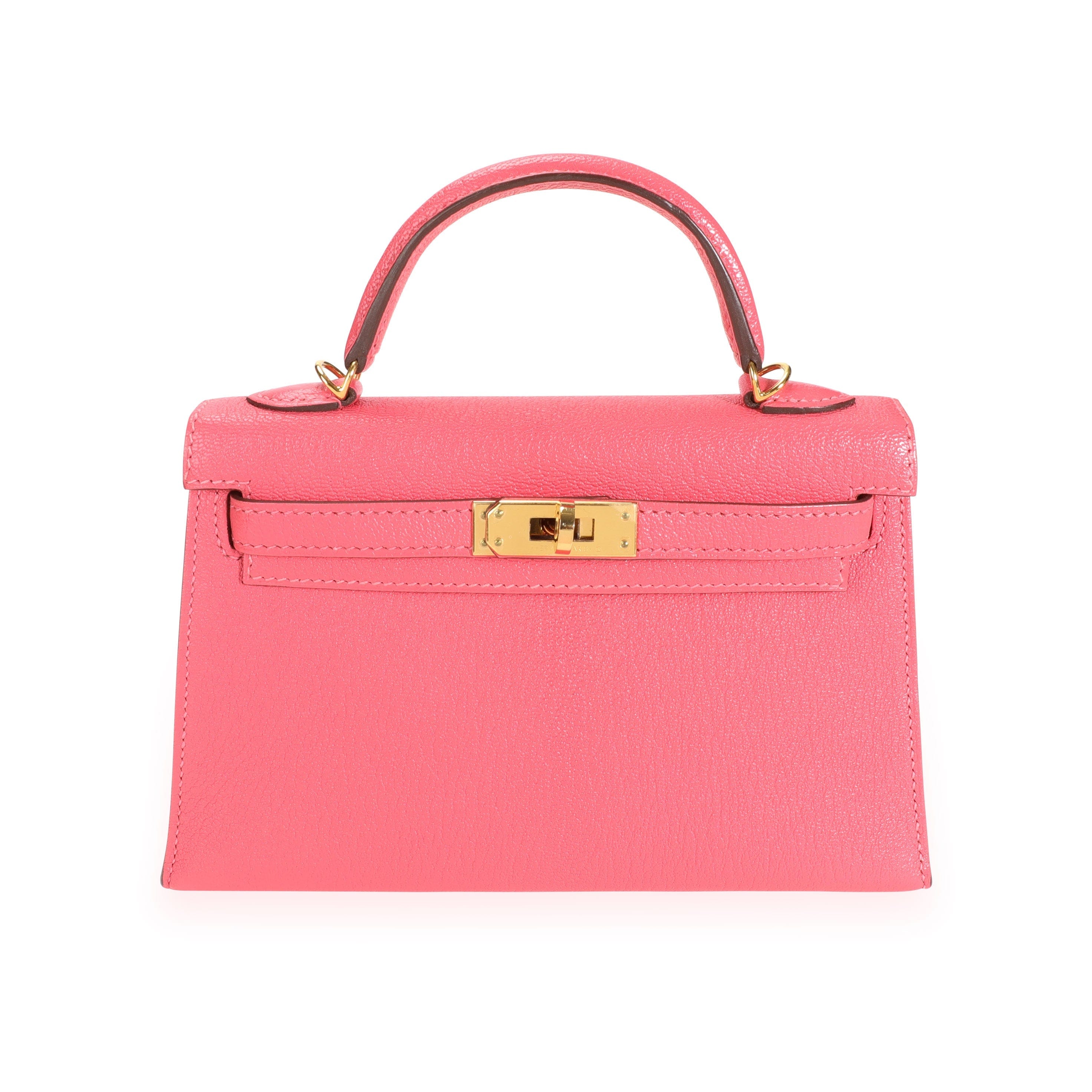 Hermès Hermès Rose Azalee Chévre Mini Kelly 20 II GHW