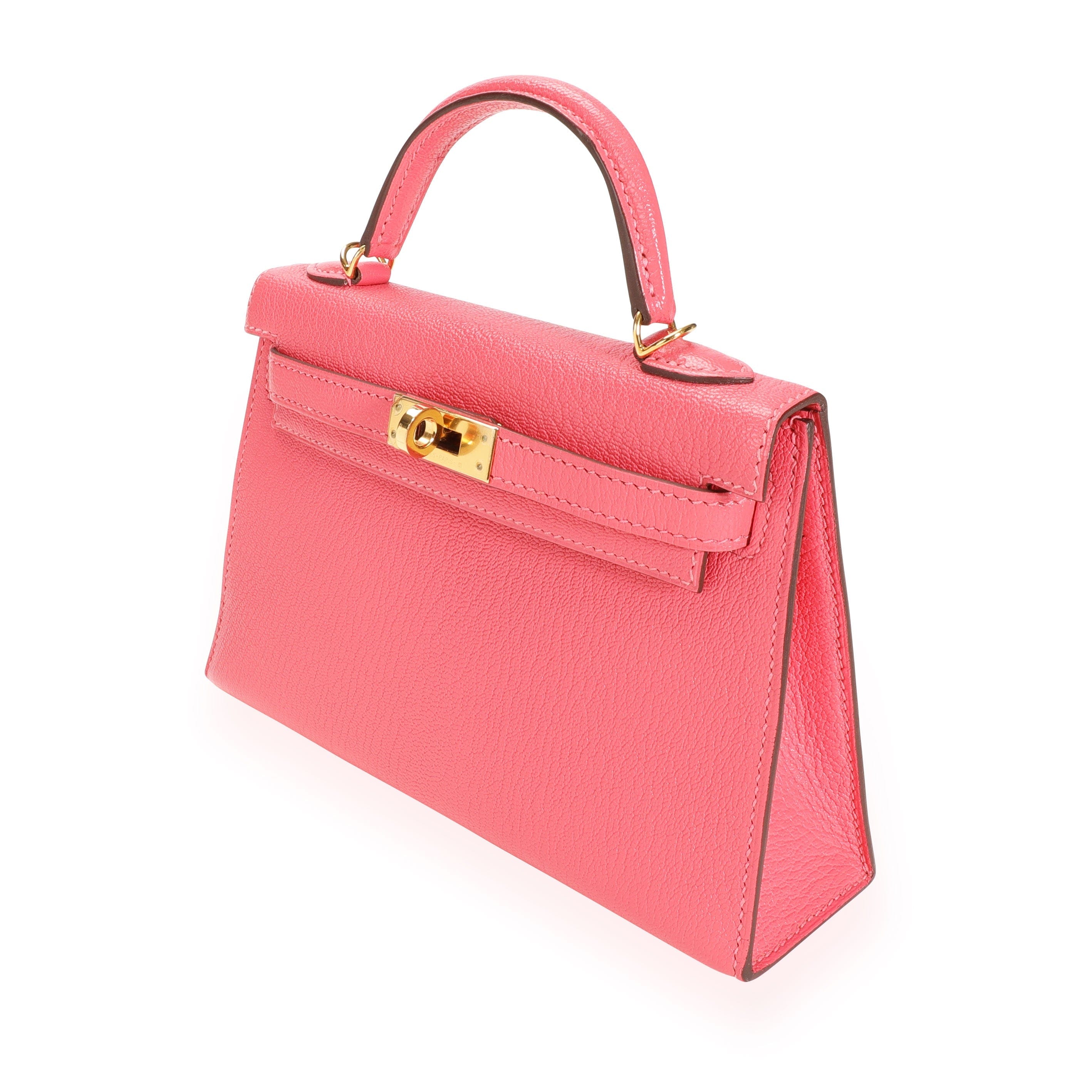 Hermès Hermès Rose Azalee Chévre Mini Kelly 20 II GHW