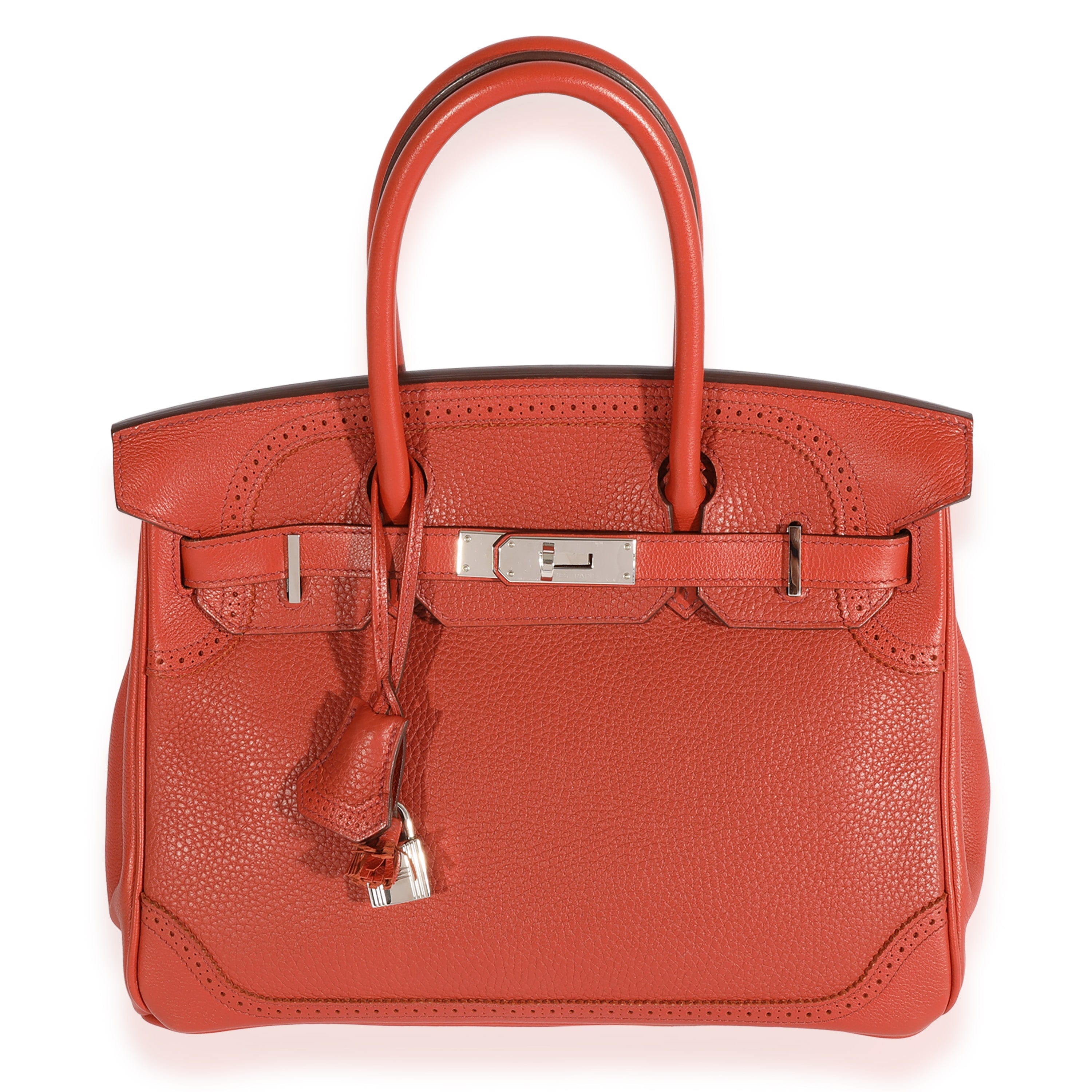 Hermès Hermès Sanguine Togo Ghillies Birkin 30 PHW