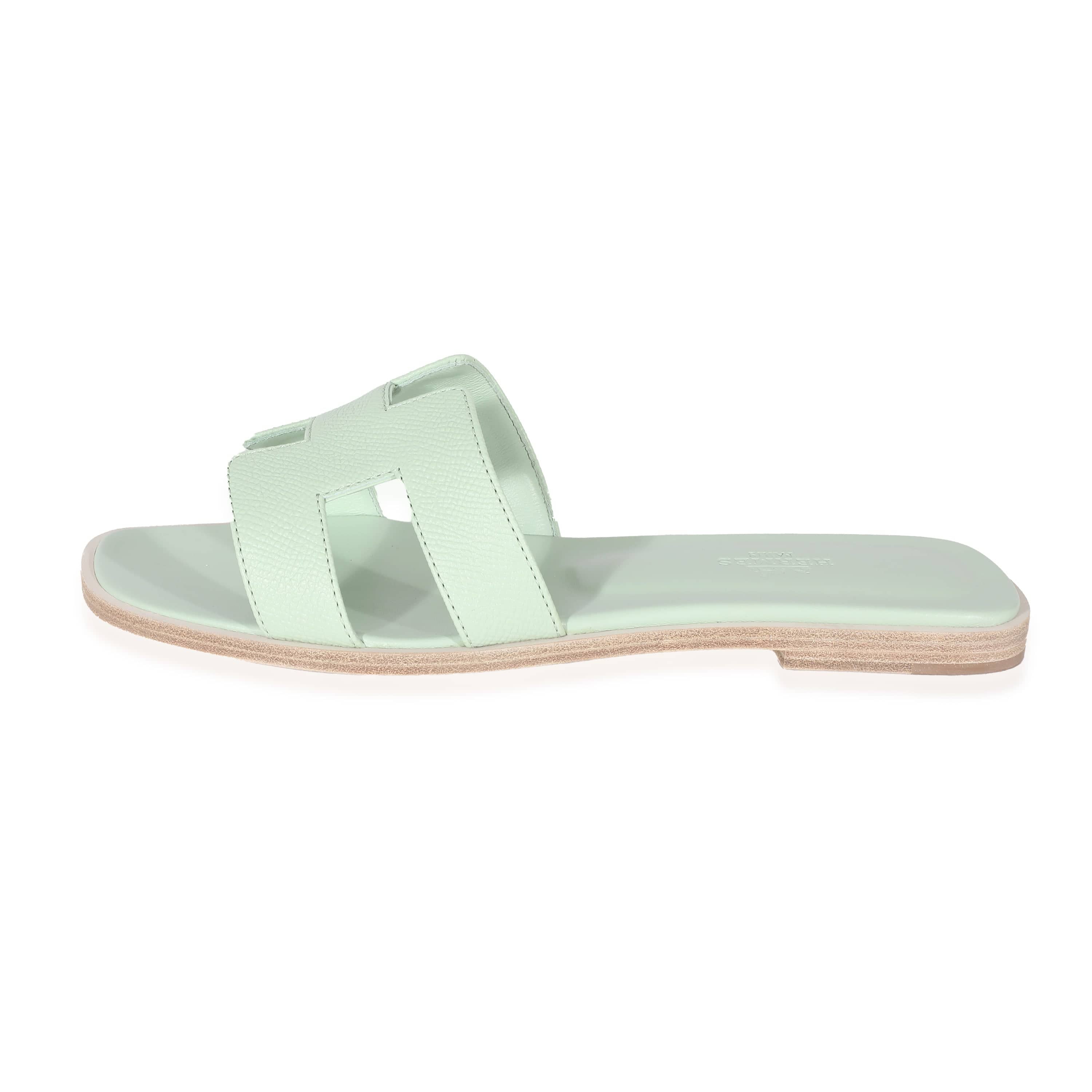 Hermès Hermes Vert Jade Epsom Oran Sandals