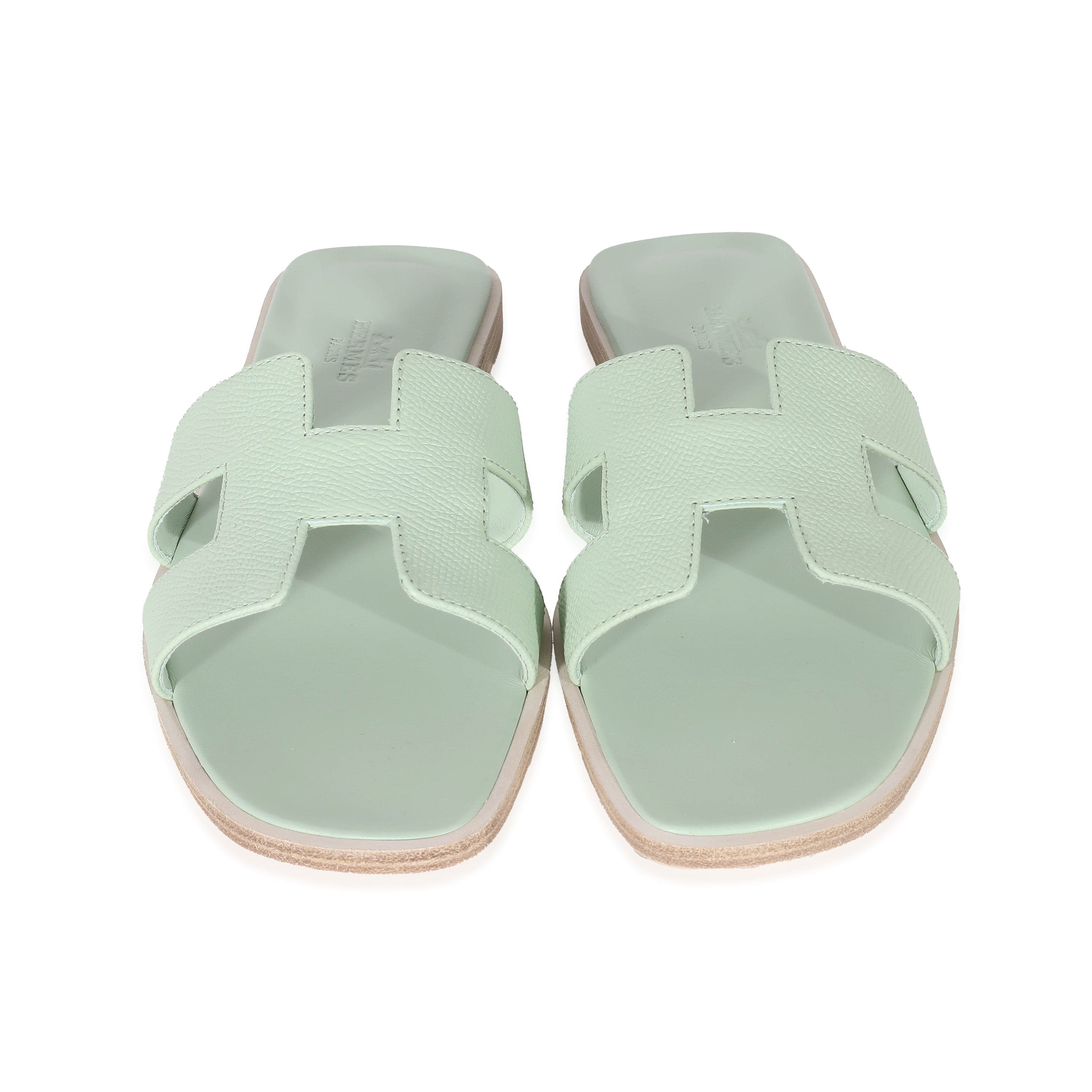 Hermès Hermes Vert Jade Epsom Oran Sandals