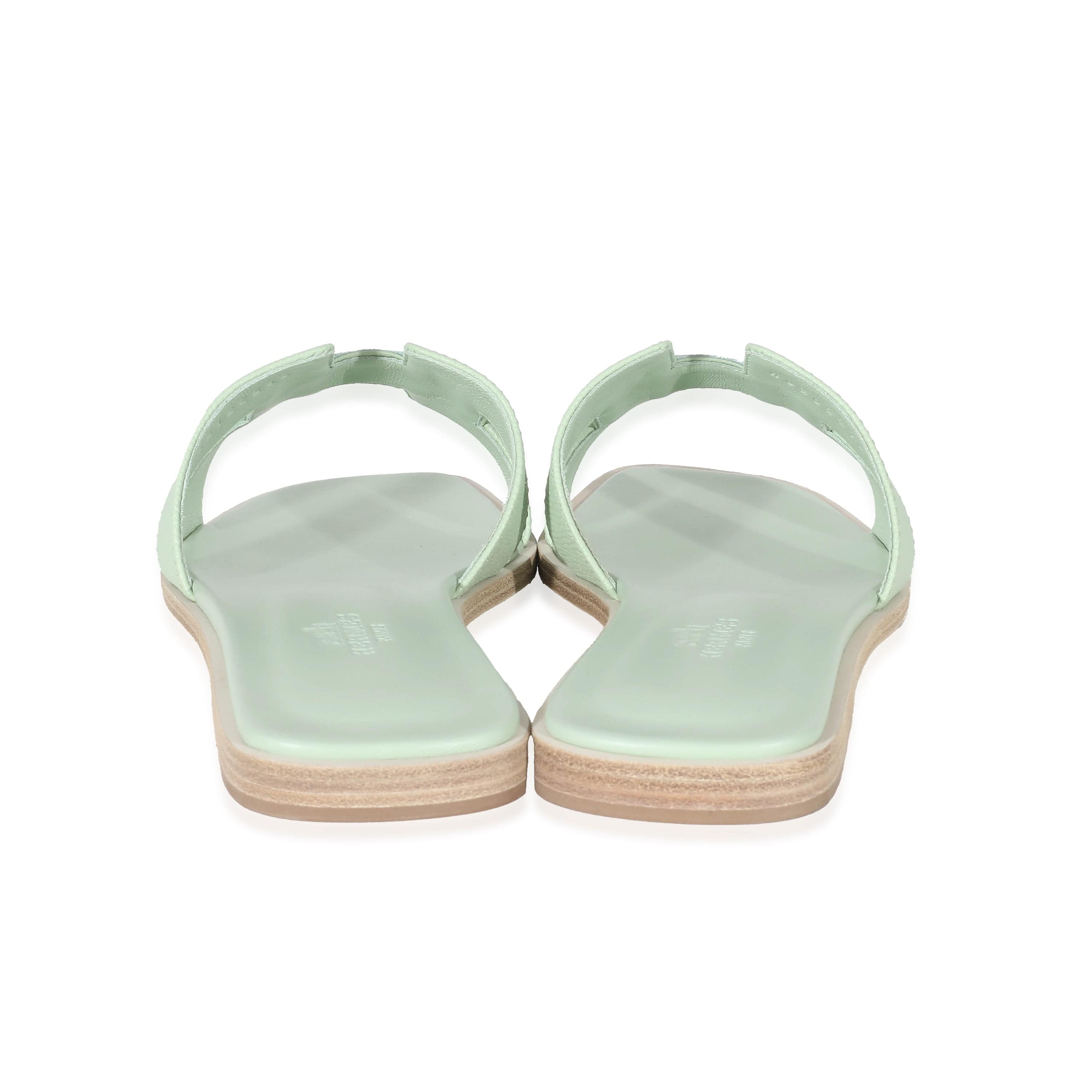 Hermès Hermes Vert Jade Epsom Oran Sandals