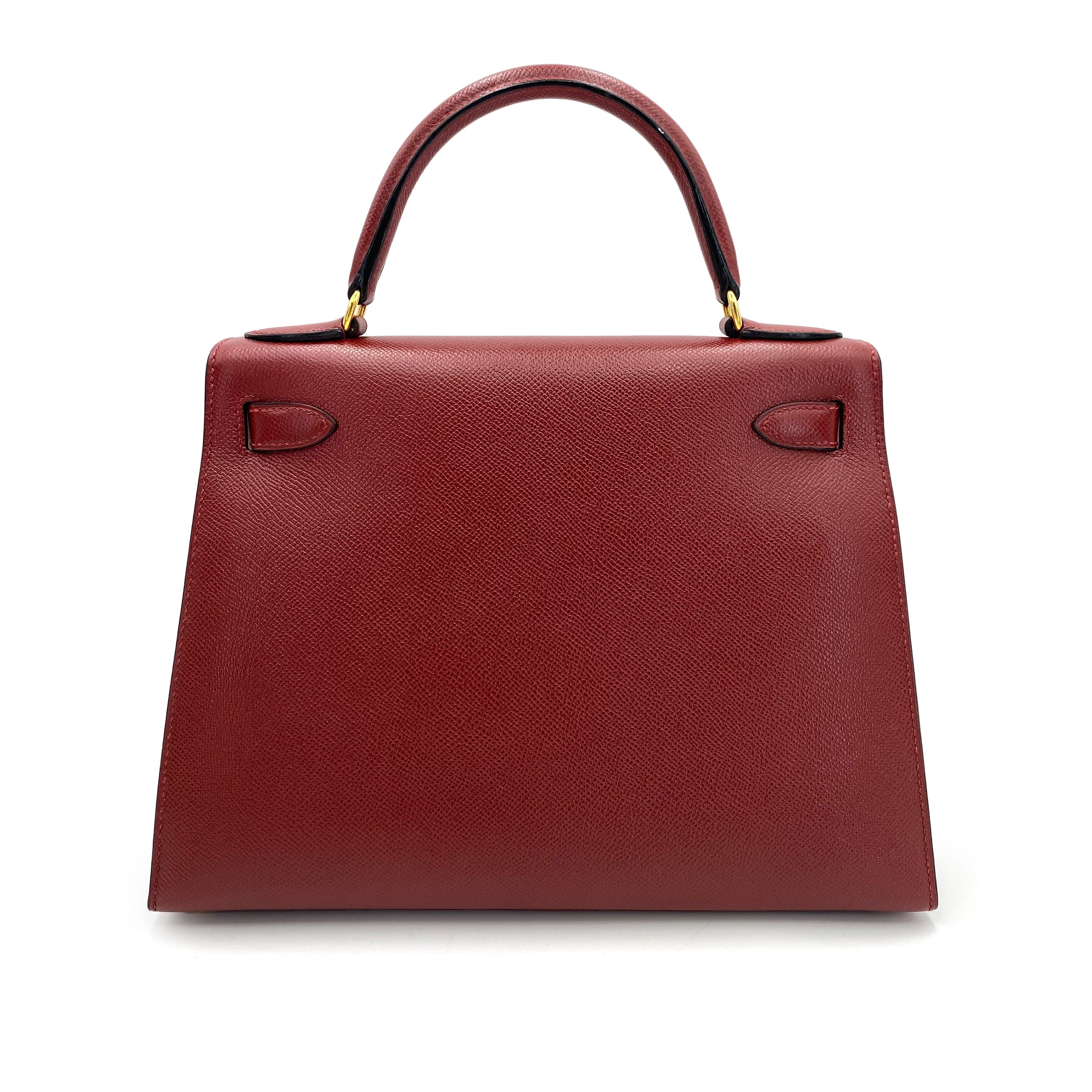 Hermès Hermès Vintage Kelly 28 Sellier Rouge H Courchevel GHW #B 90241638