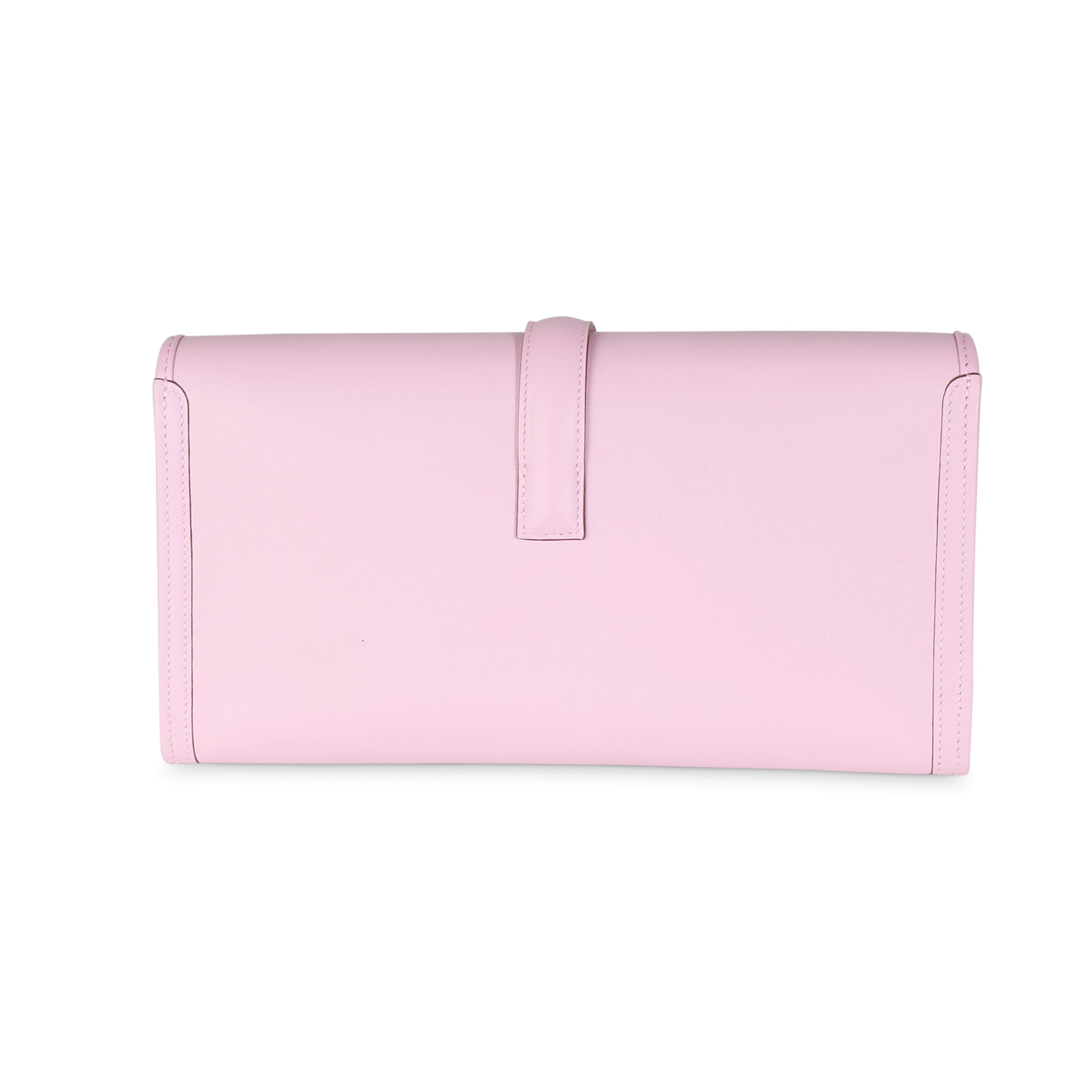 Hermès Rose Sakura Swift Jige Elan 29 Clutch