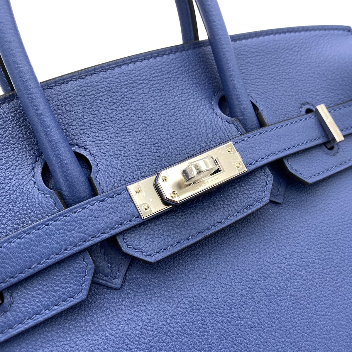 HERMES HERMES BIRKIN 25 BLUE BRIGHTON NOVILLO PHW #Z 90251950