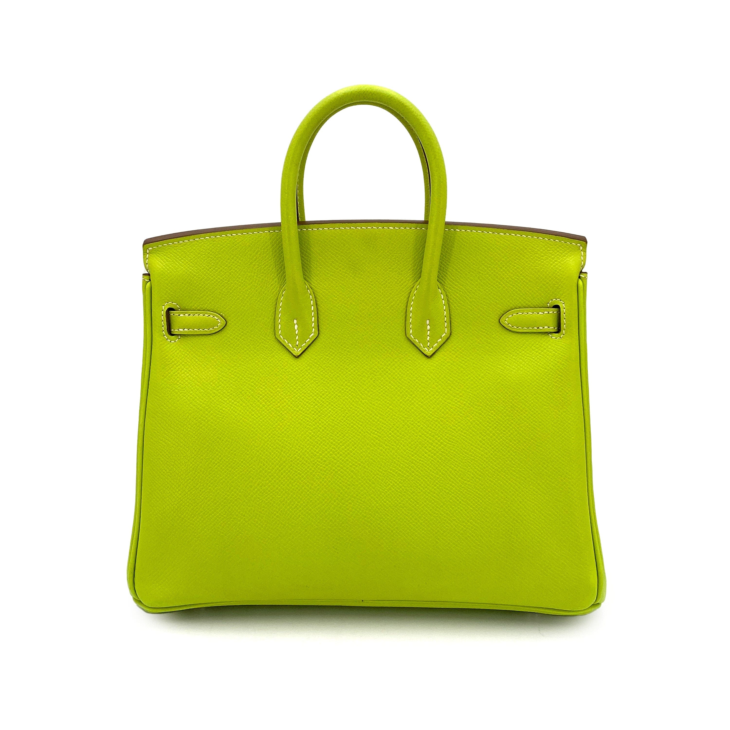 HERMES HERMES BIRKIN 25 CANDY KIWI / LICHEN EPSOM PHW #O 90250463