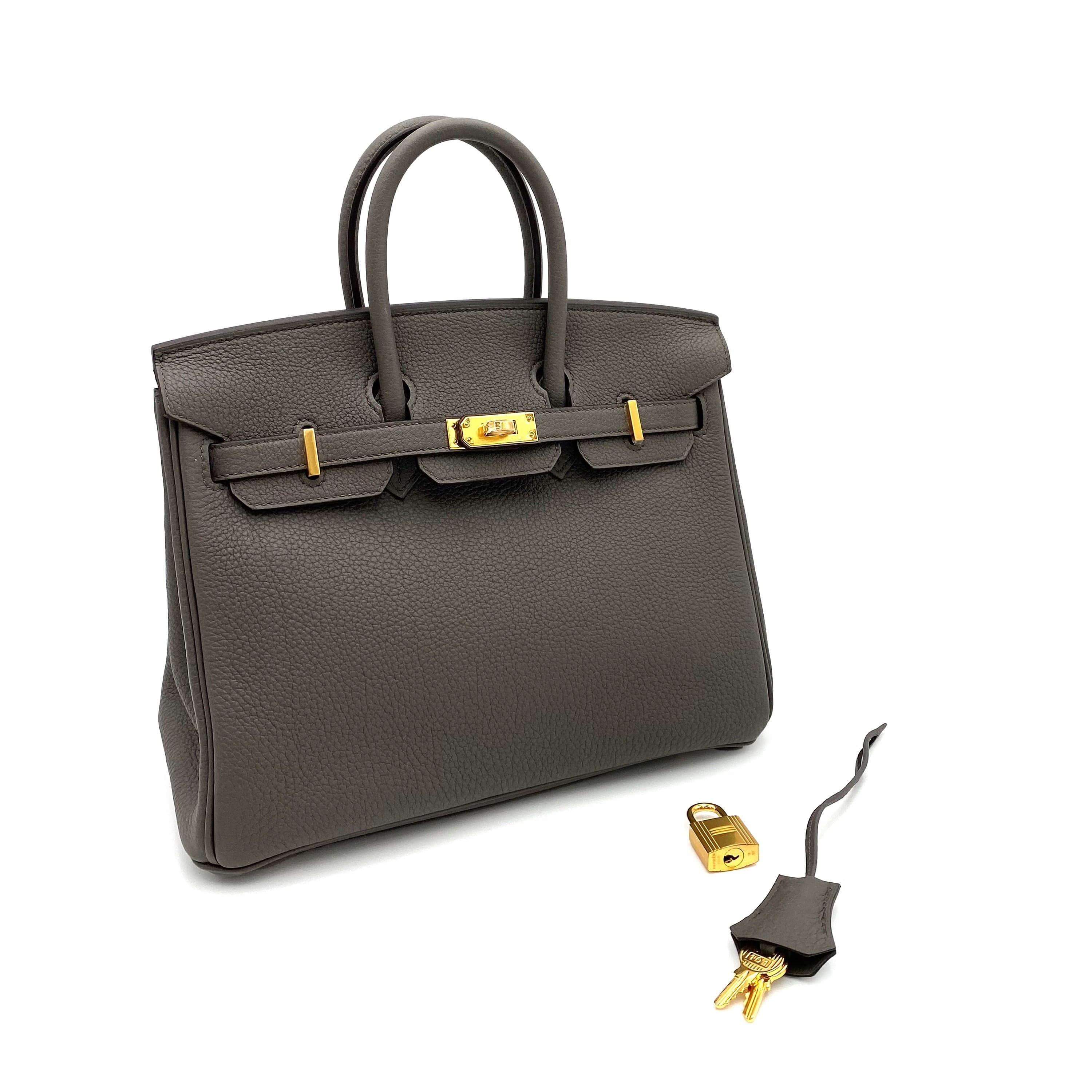 Hermès Hermès Birkin 25 Etain Togo GHW #U 90231899