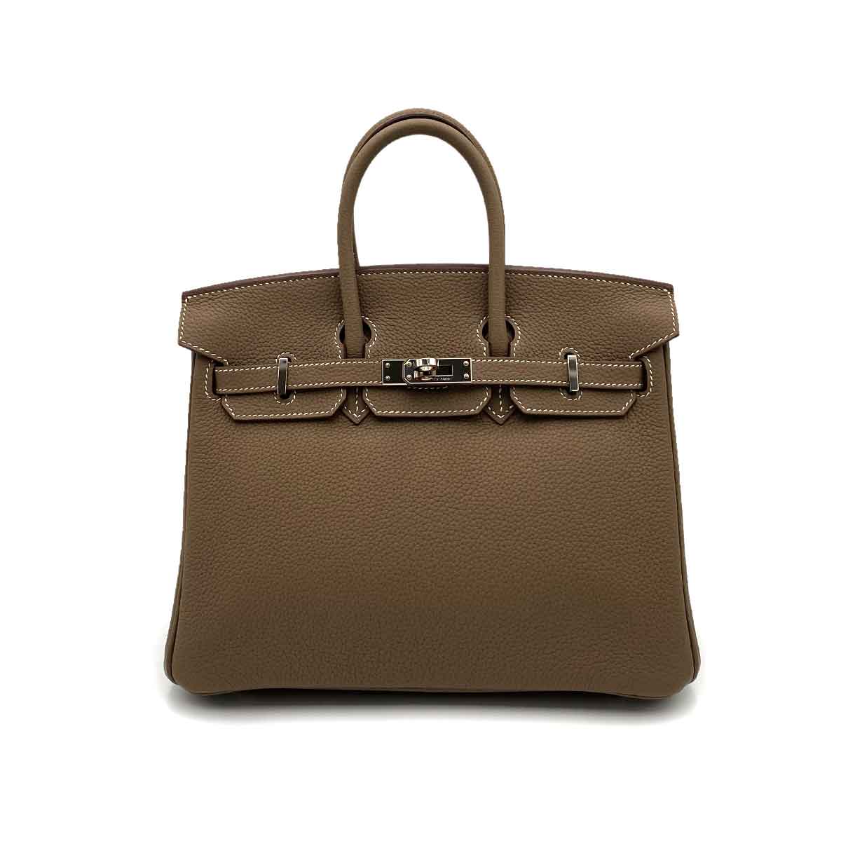 Hermès Hermès Birkin 25 Etoupe Togo PHW #Z 90231631