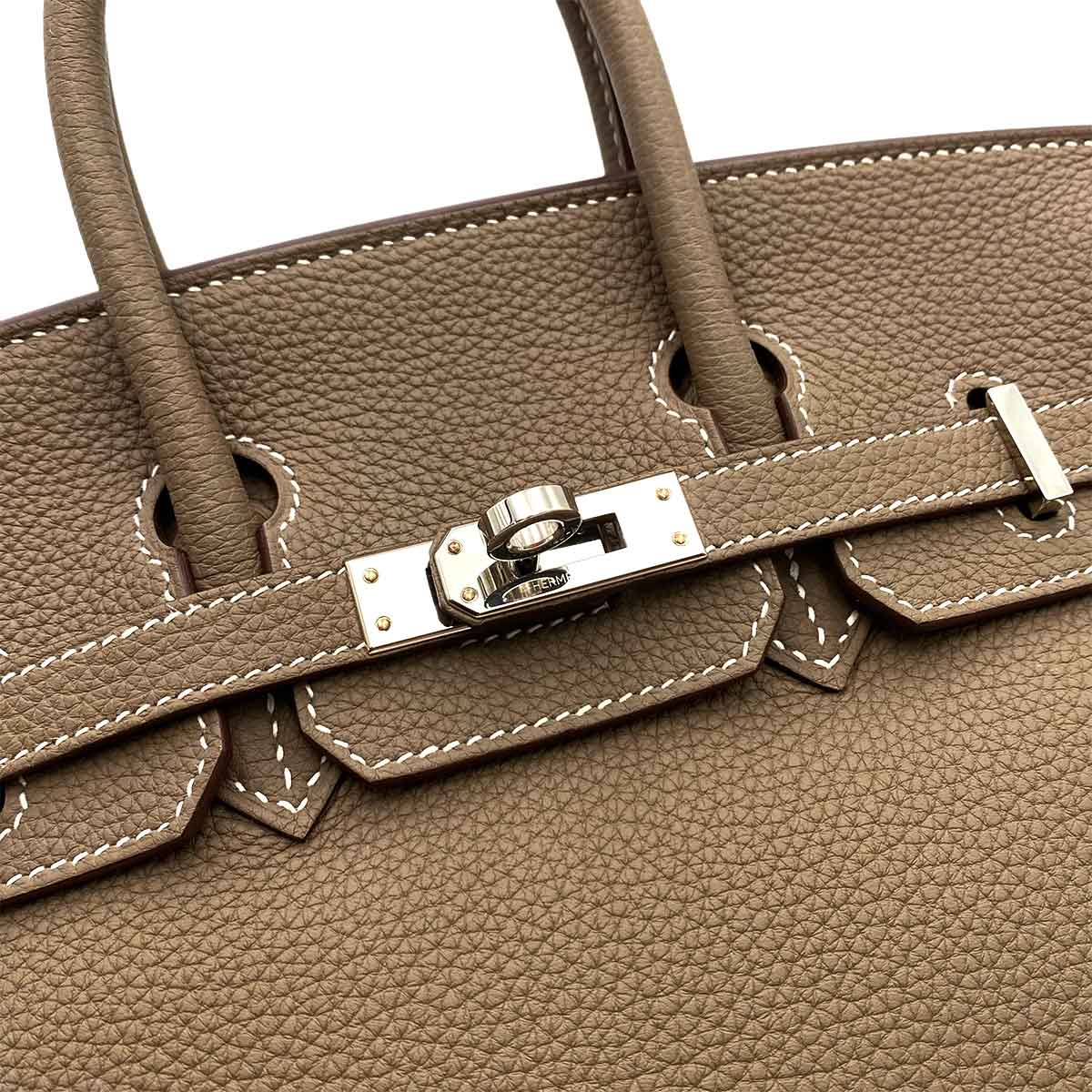 Hermès Hermès Birkin 25 Etoupe Togo PHW #Z 90231631