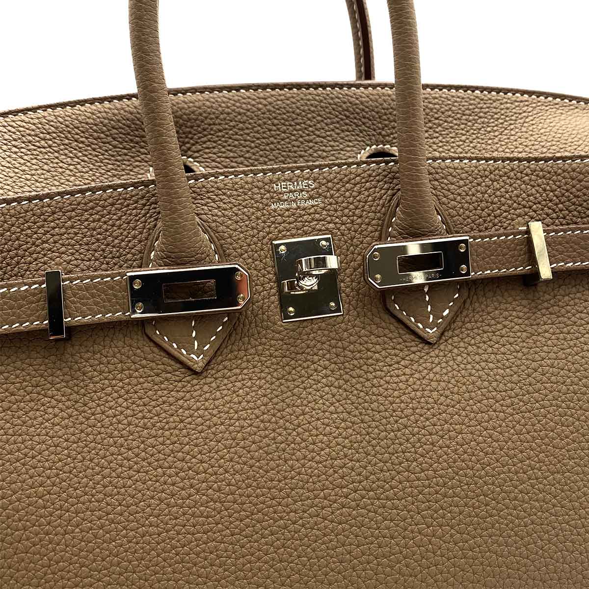 Hermès Hermès Birkin 25 Etoupe Togo PHW #Z 90231631