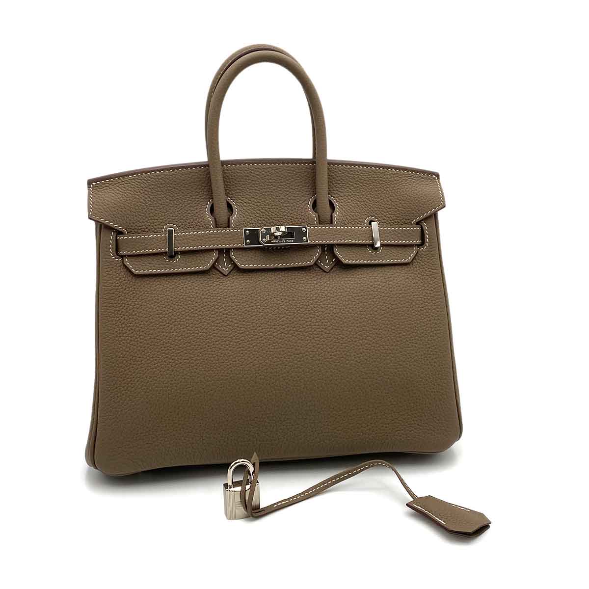 Hermès Hermès Birkin 25 Etoupe Togo PHW #Z 90231631