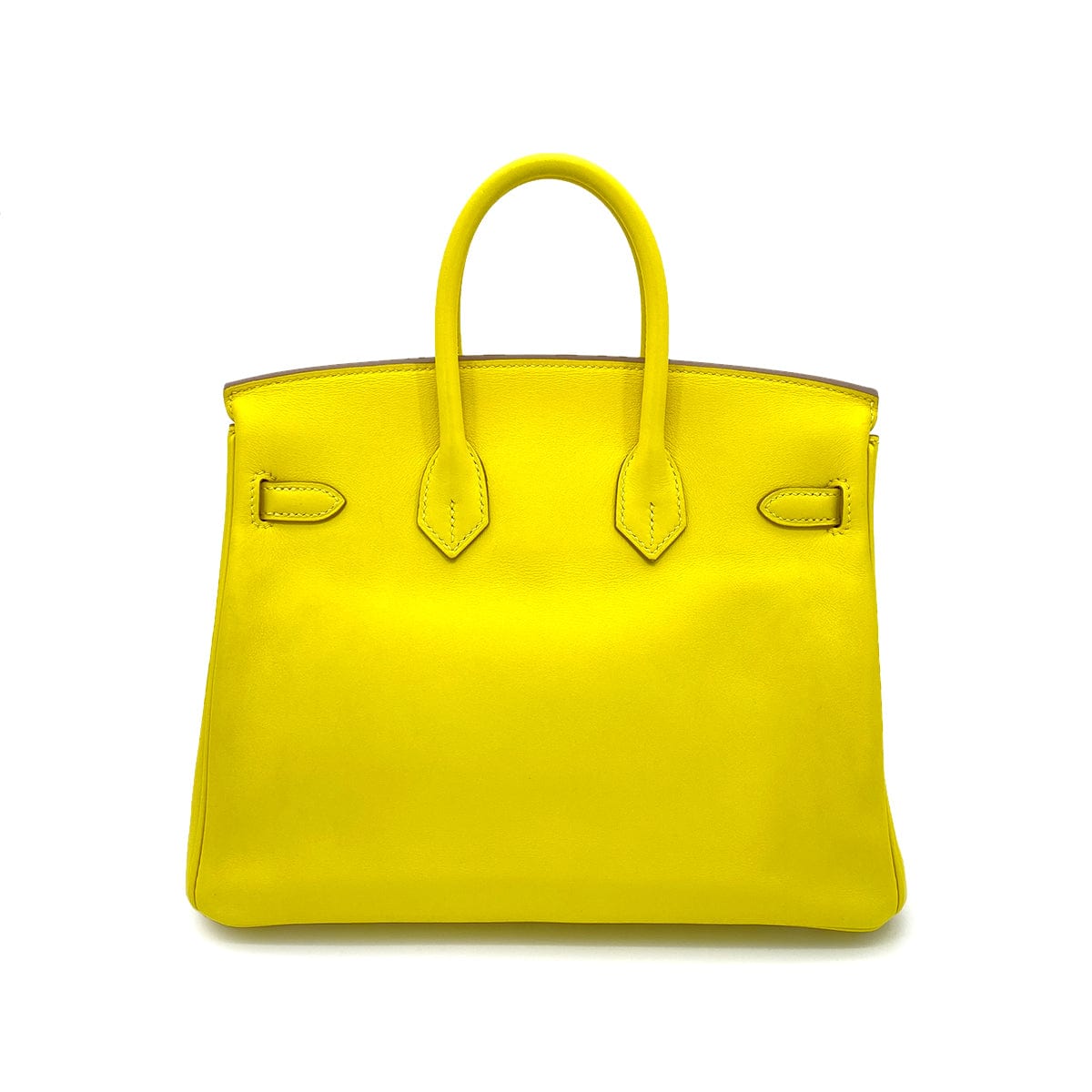 HERMES HERMES BIRKIN 25 LIME SWIFT HAND BAG D SHW 90255374