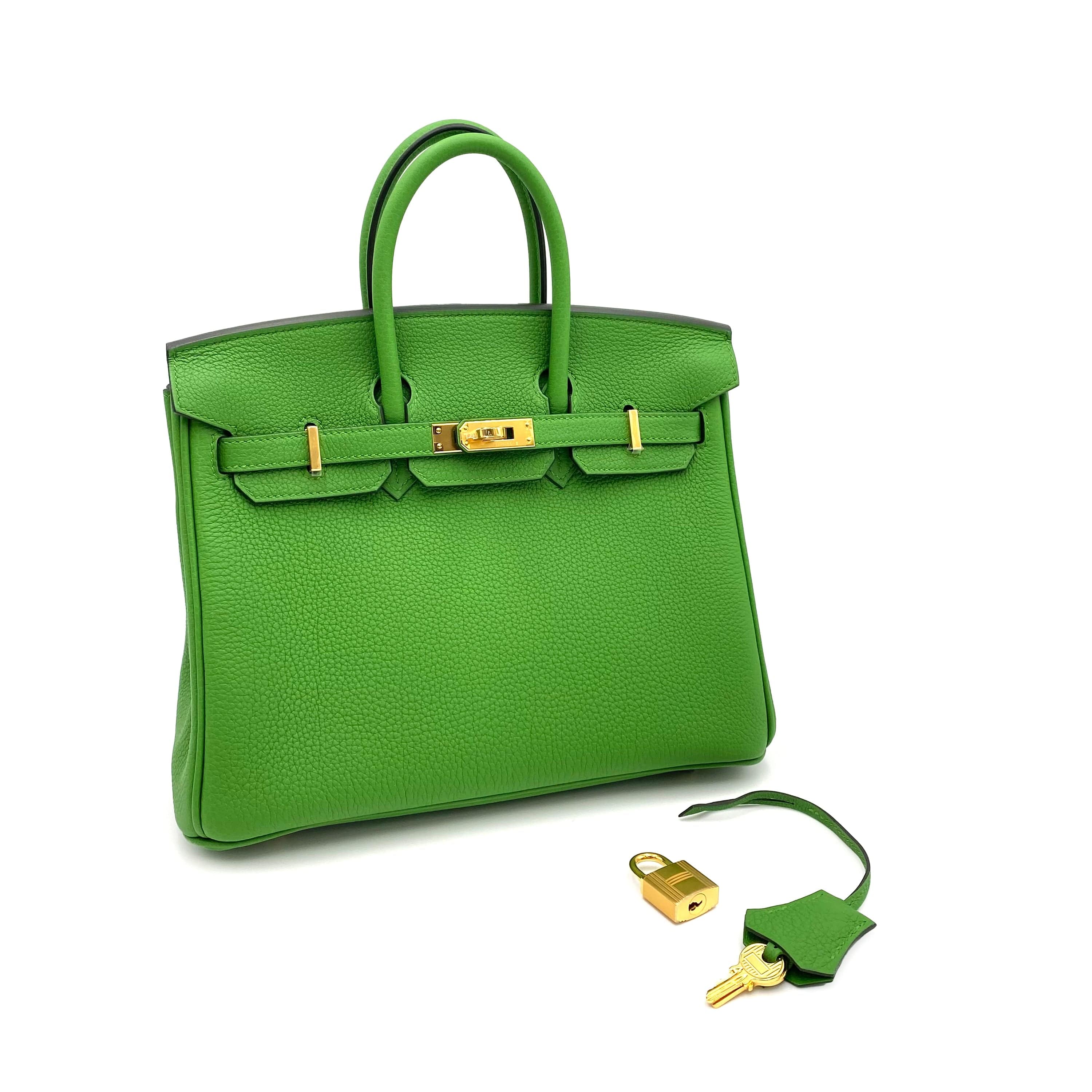 Hermès HERMES BIRKIN 25 VERT YUCCA TOGO HAND BAG B GHW 90231583