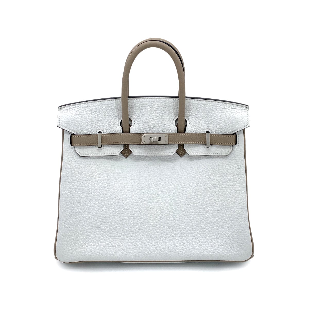 Hermes HERMES BIRKIN 25 WHITE ETOUPE TOGO HAND BAG D GHW SPO 90252991