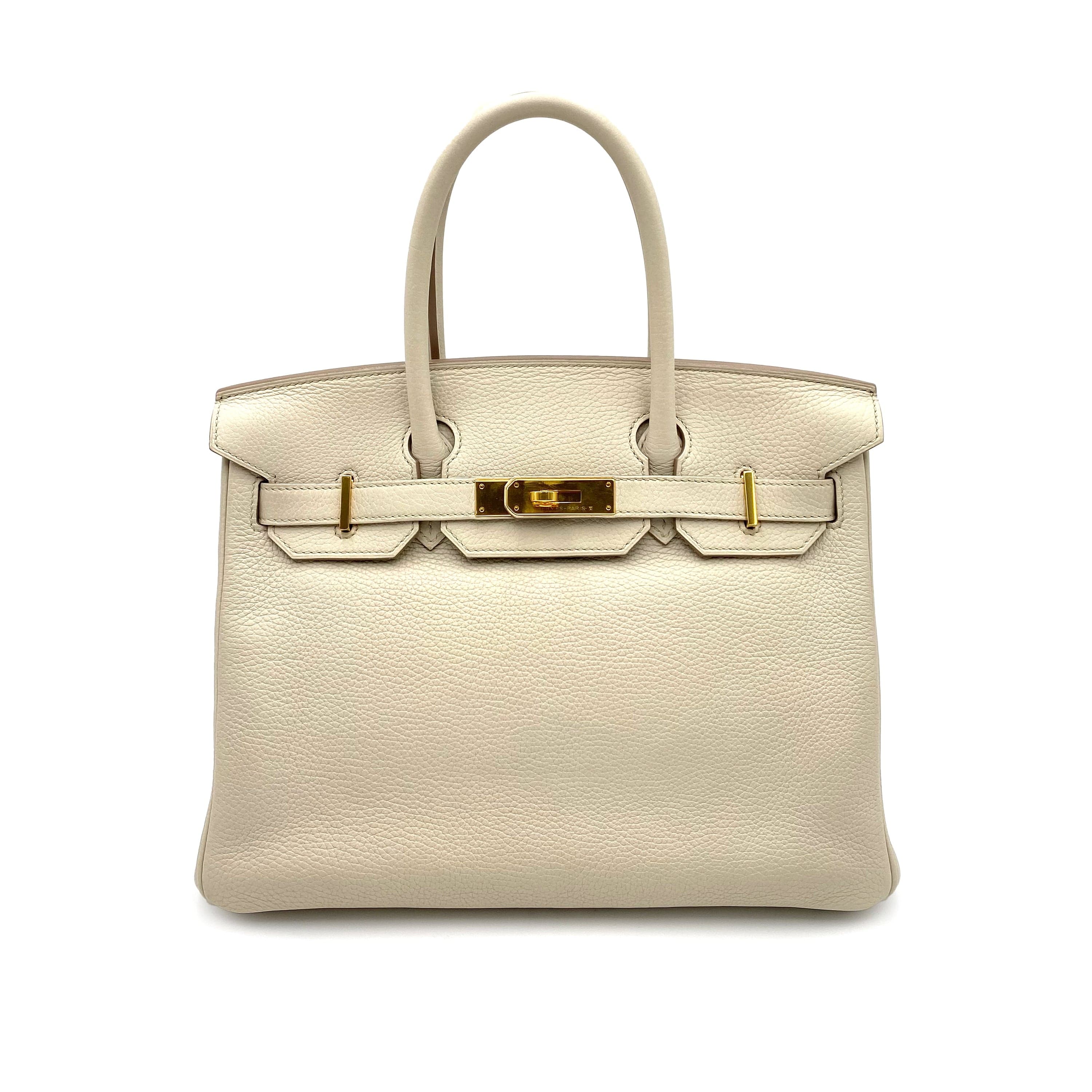 Hermès HERMES BIRKIN 30 BETON TAURILLON CLEMENCE HAND BAG A GHW 90230685