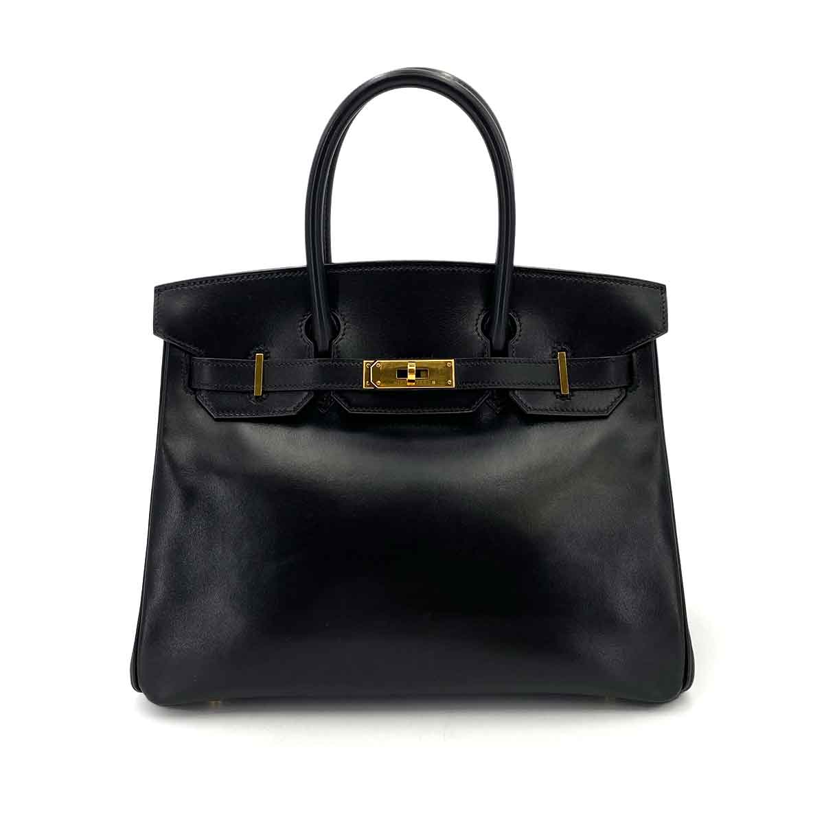 Hermes HERMES BIRKIN 30 BLACK BOXCALF HAND BAG □C 90245647