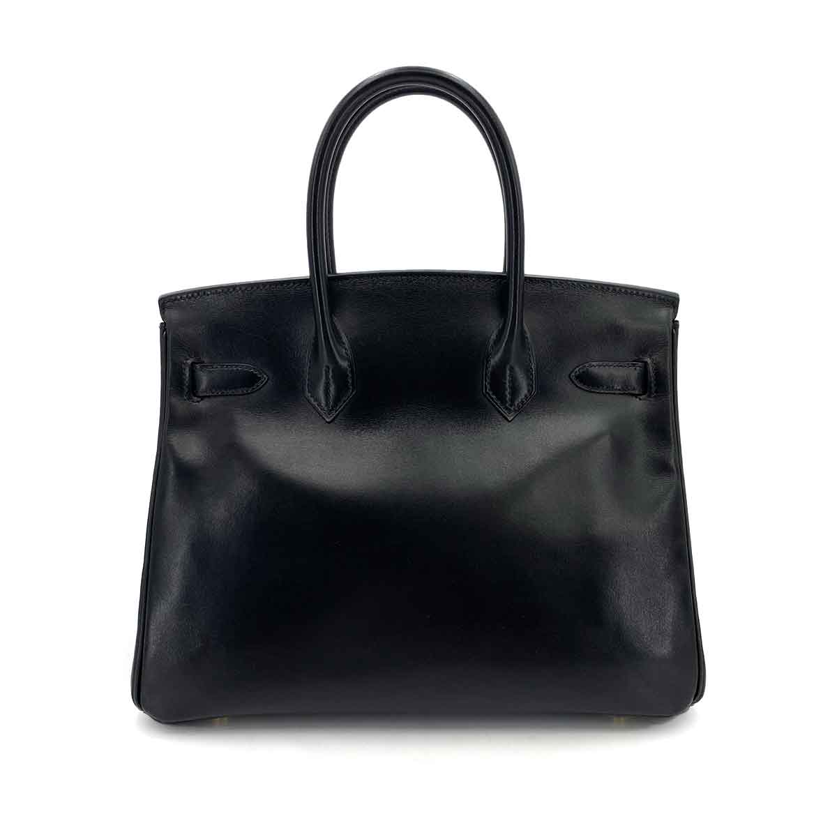 Hermes HERMES BIRKIN 30 BLACK BOXCALF HAND BAG □C 90245647