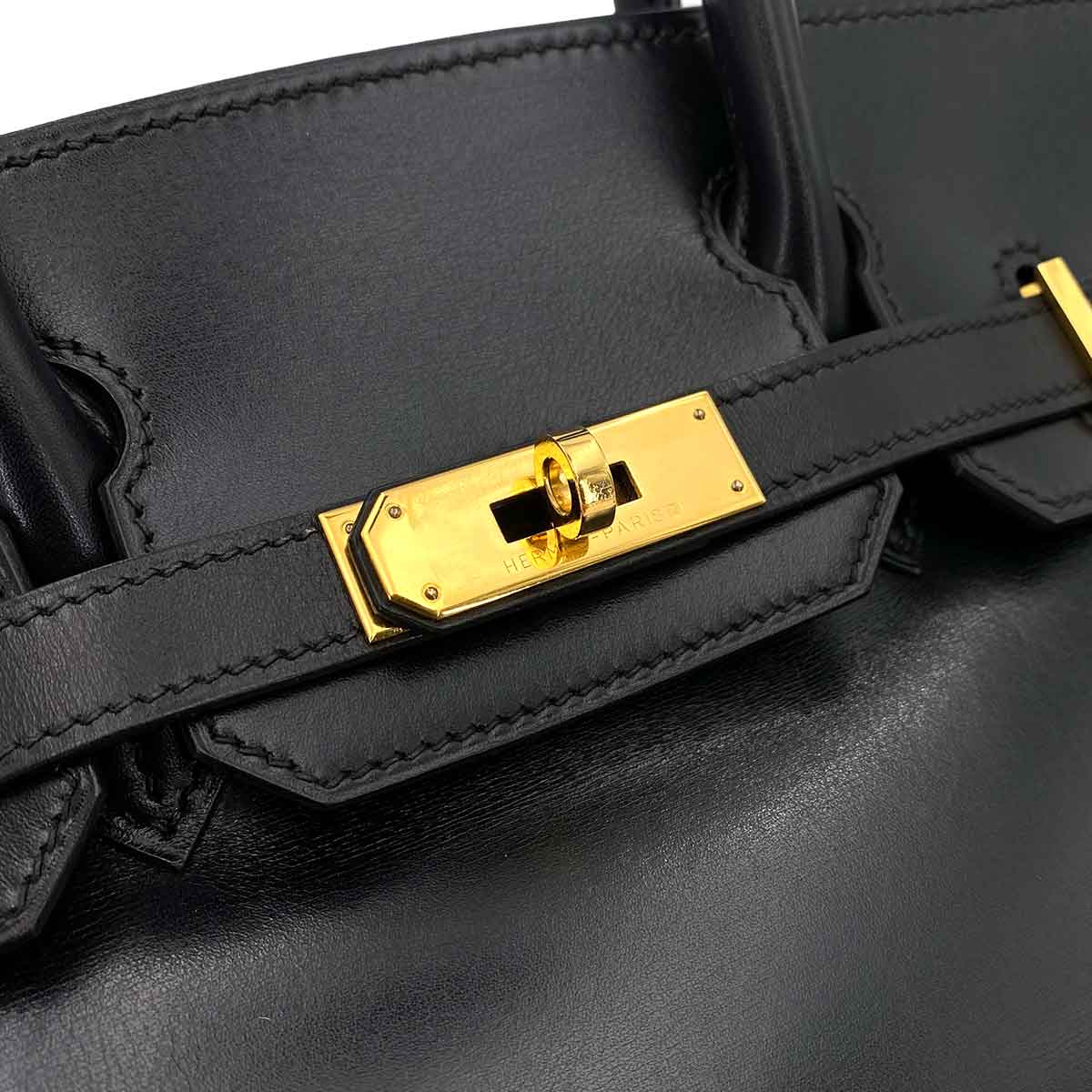 Hermes HERMES BIRKIN 30 BLACK BOXCALF HAND BAG □C 90245647