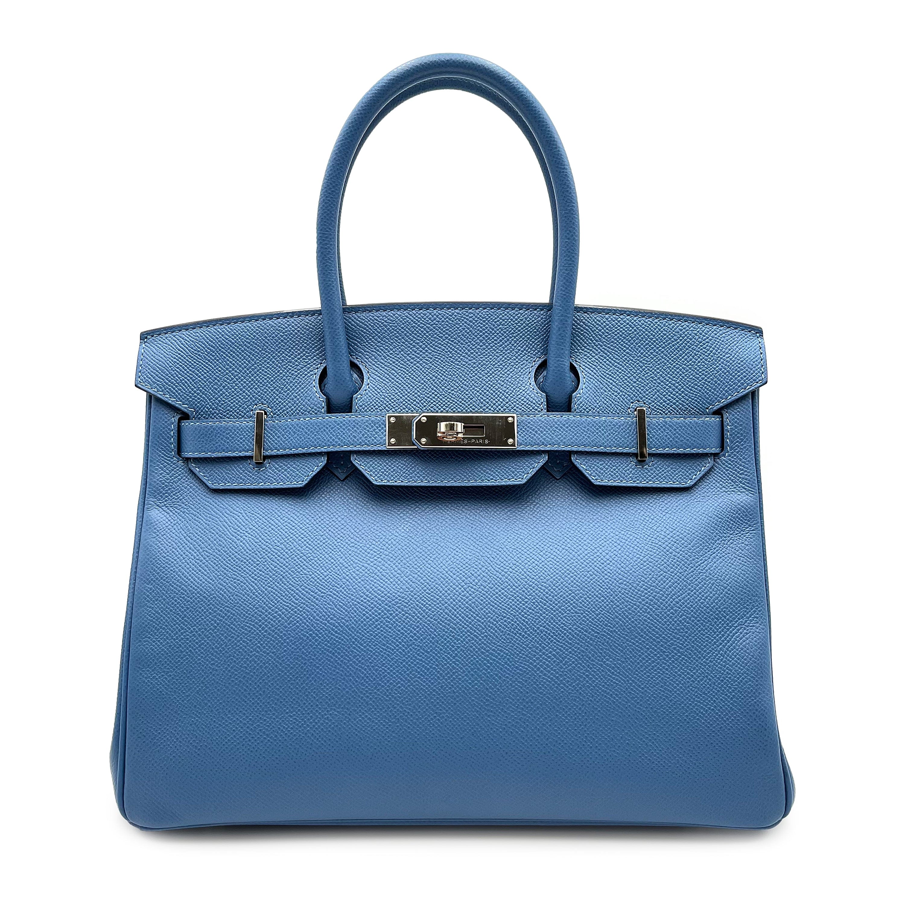 Hermès Hermes Birkin 30 Blue Agate Epsom PHW #C