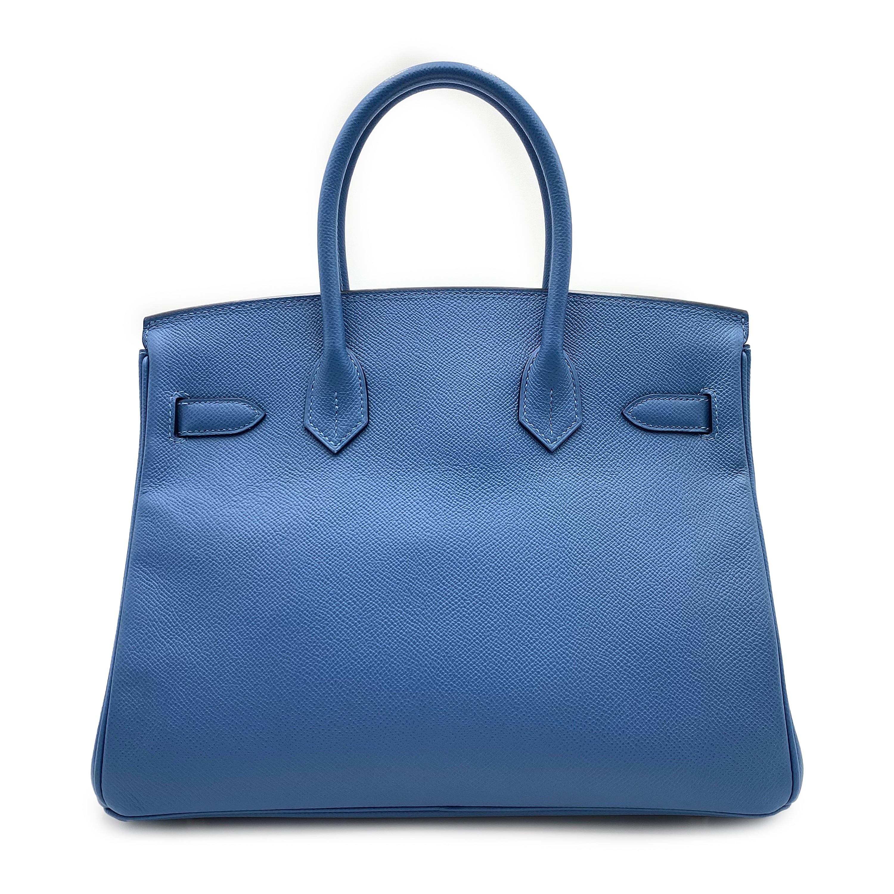 Hermès Hermes Birkin 30 Blue Agate Epsom PHW #C