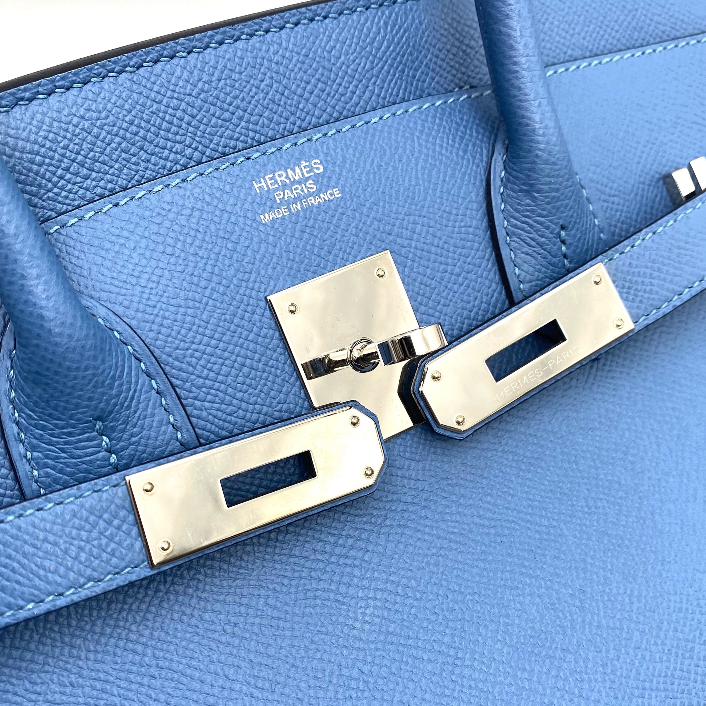 Hermès Hermes Birkin 30 Blue Agate Epsom PHW #C