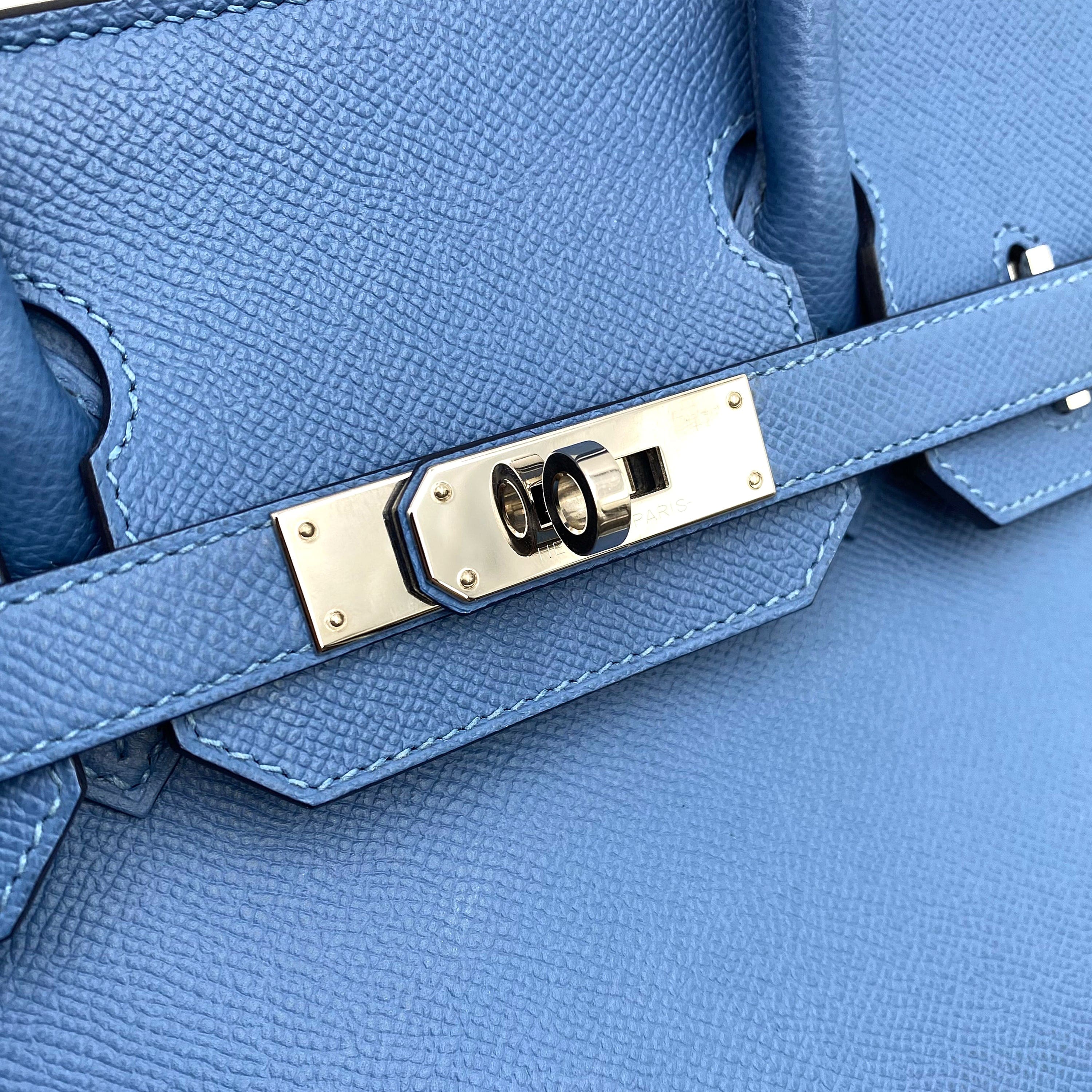 Hermès Hermes Birkin 30 Blue Agate Epsom PHW #C