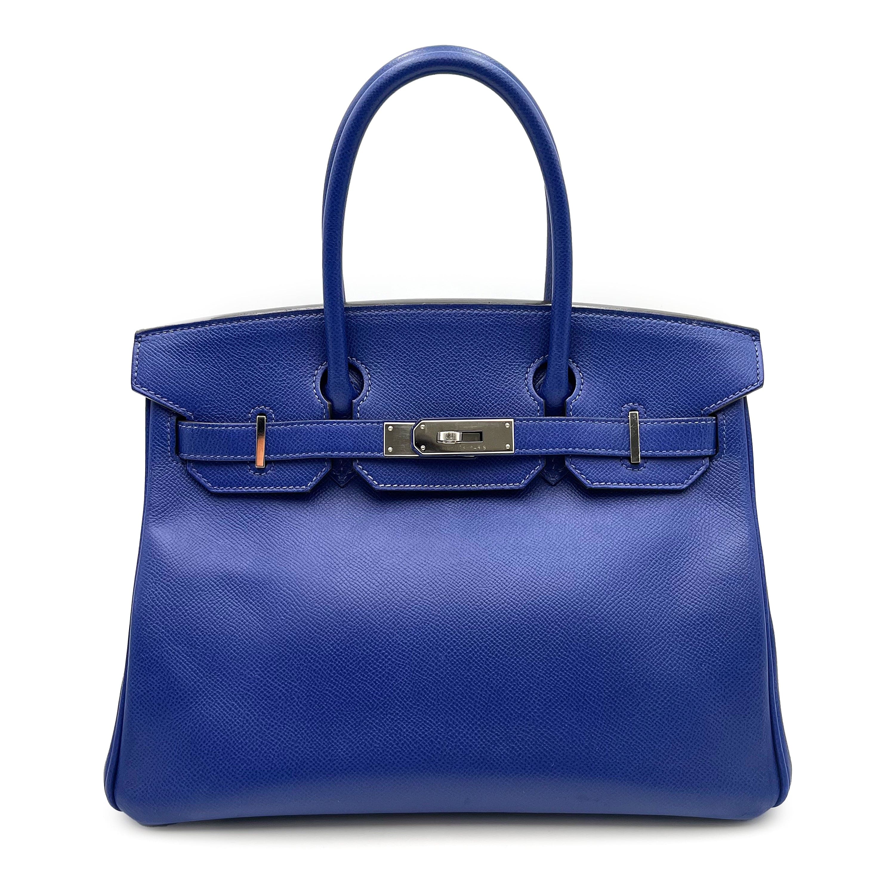 Hermès Hermes Birkin 30 Blue Electric Epsom PHW #R