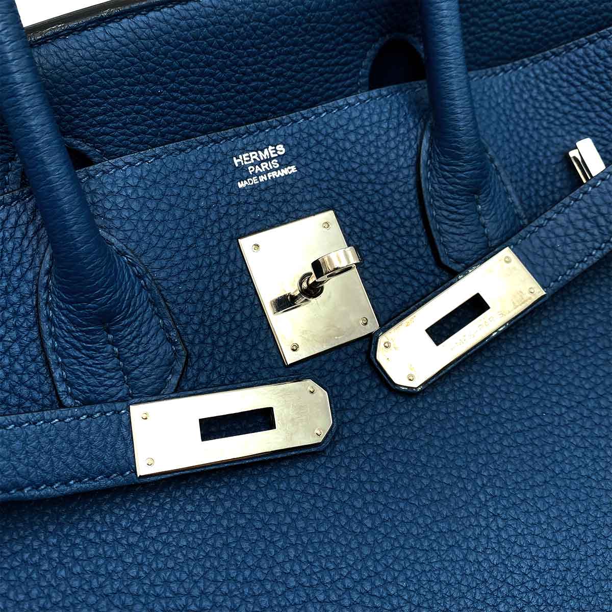 Hermès Hermes Birkin 30 Blue Izmir Togo PHW #Q